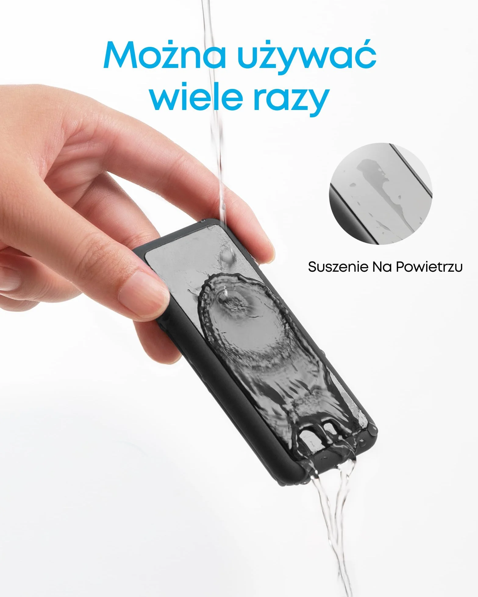 Wielofunkcyjny organizer do kabli Anker – 5 klipsów do kabli Lightning, USB C, Micro i innych kabli – przyczepia się do drewna, marmuru, metalu, szkła (niebieski, zestaw 2 szt.)