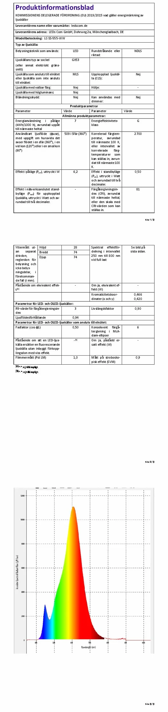 ledscom.de 4 szt. lampa sufitowa IPLY, IP44, biały mat, okrągła, z żarówką LED GX53, 509lm, ciepła biel
