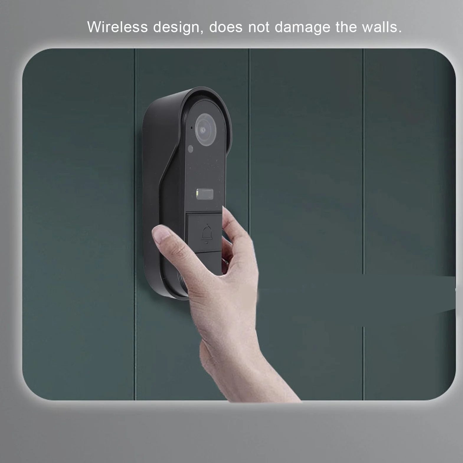 Kamera Dzwonkowa, Bezprzewodowy Inteligentny Dzwonek Wideo WiFi z kamerą HD, 2-kierunkowy Domofon Noktowizyjny, wodoodporność IP67, Wbudowana Bateria, dla Androida dla IOS