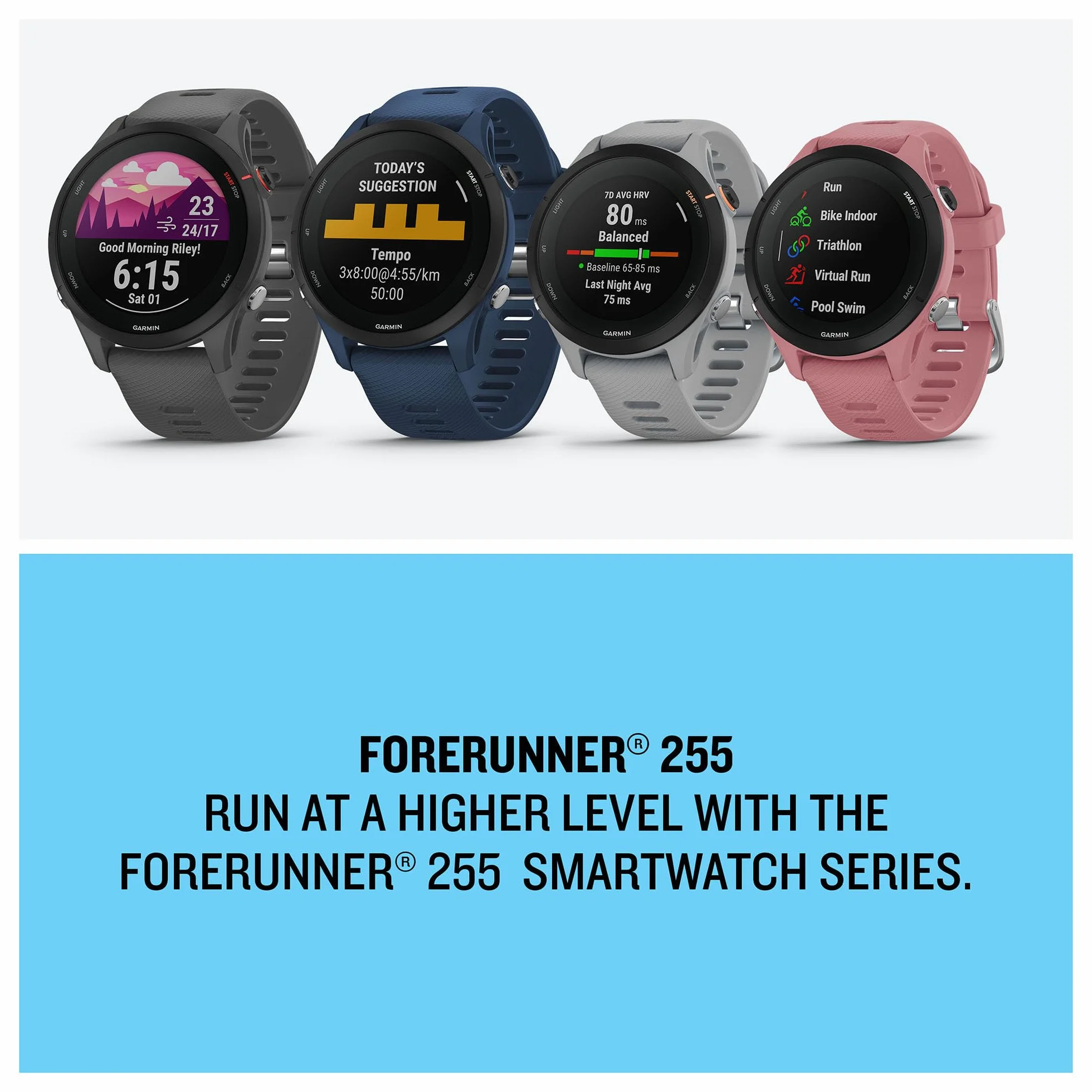 Garmin Forerunner 255S Smartwatch GPS Do Biegania Gray/Black, 1.1"