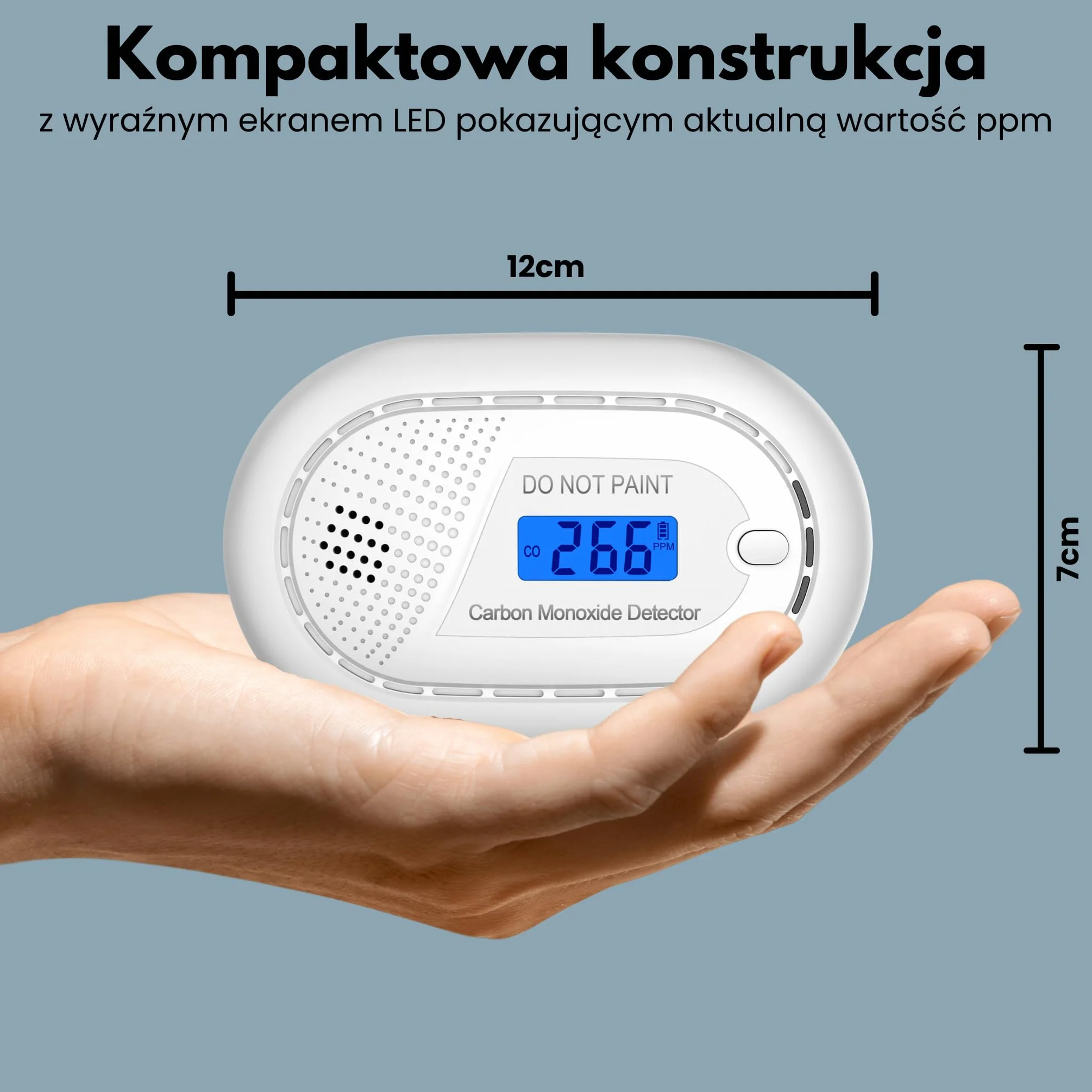 Inteligentny alarm tlenku węgla WiFi z 10-letnią baterią - detektor CO z aplikacją Tuya & Smartlife