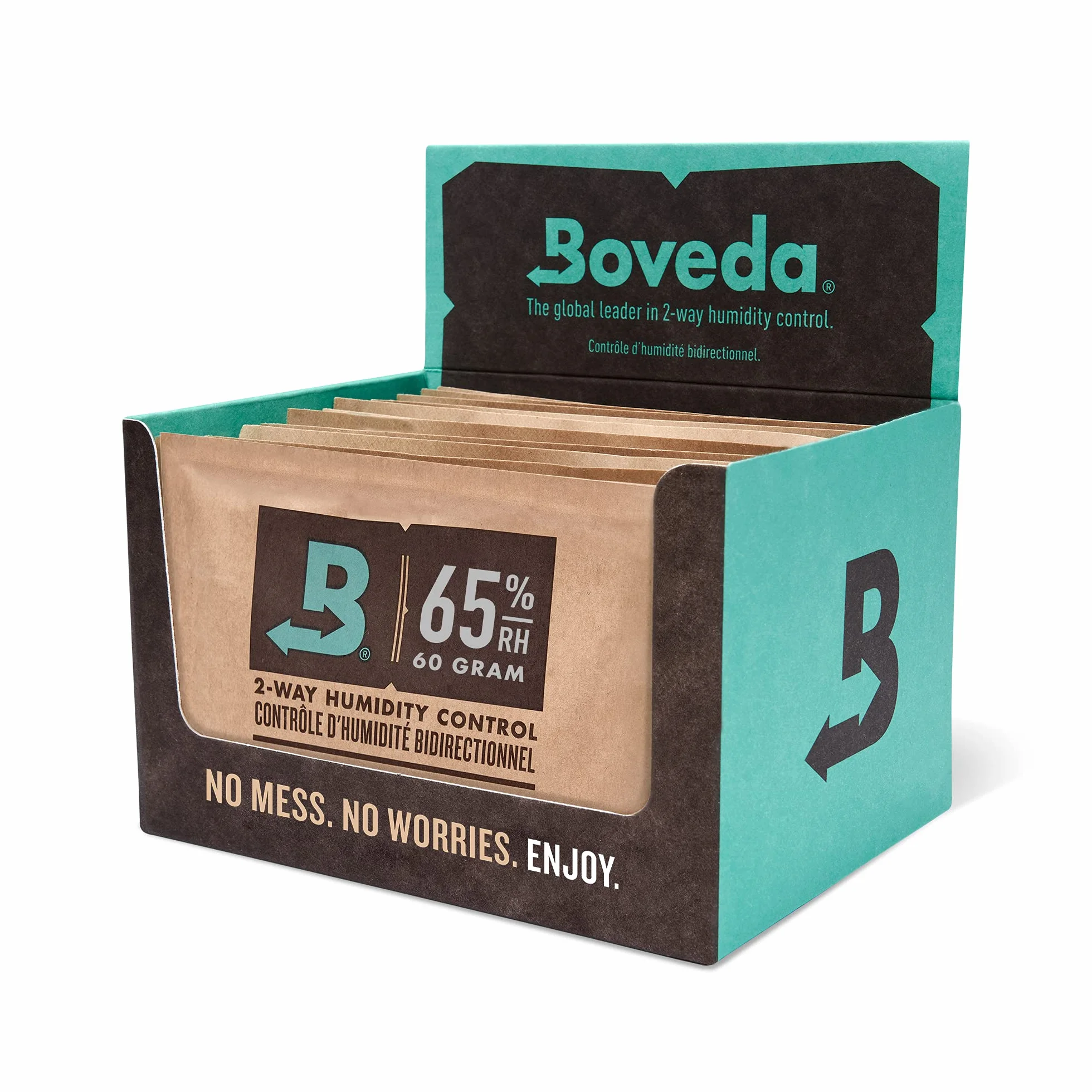 Boveda Saszetki regulujące wilgotność, 60/67/70 g, 12 sztuk 65% RH (Cuban Cigars) Boveda Brown