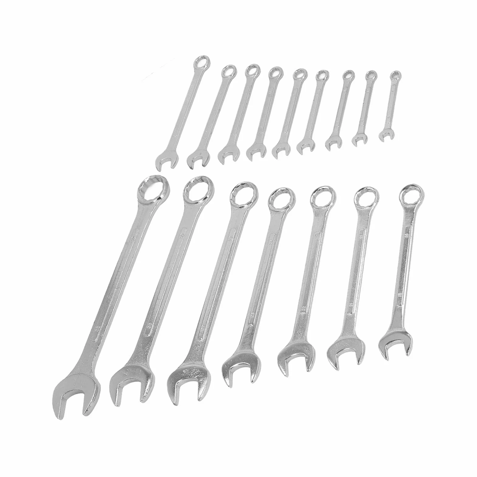 Generic Zestaw Kluczy Płasko-oczkowych 16 szt. Stal Cr-Vanadium o Wysokiej Wytrzymałości do Napraw Samochodowych i Przemysłowych 8-32mm
