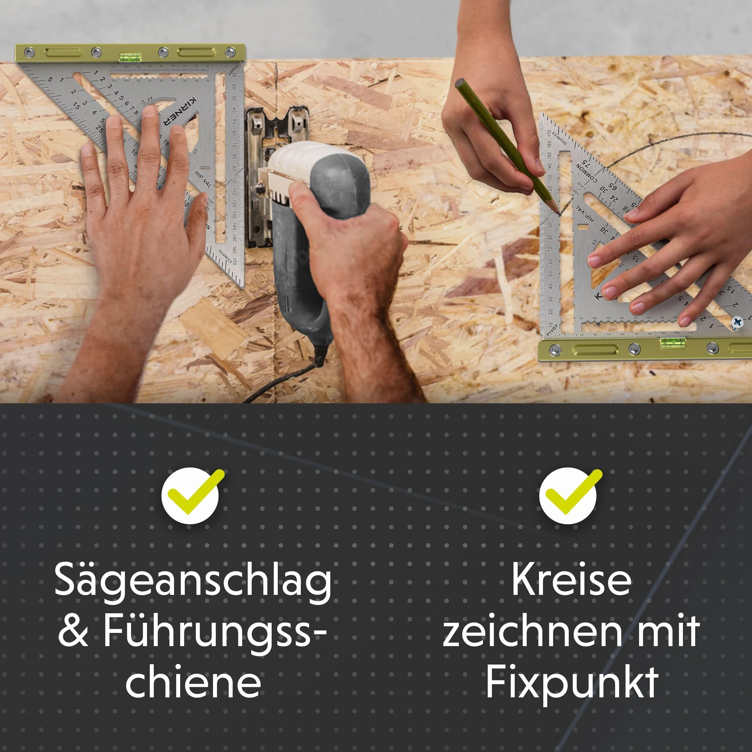 kątownik 180 mm – precyzyjny kątownik z innowacyjną podstawą i poziomicą, narzędzie do trasowania