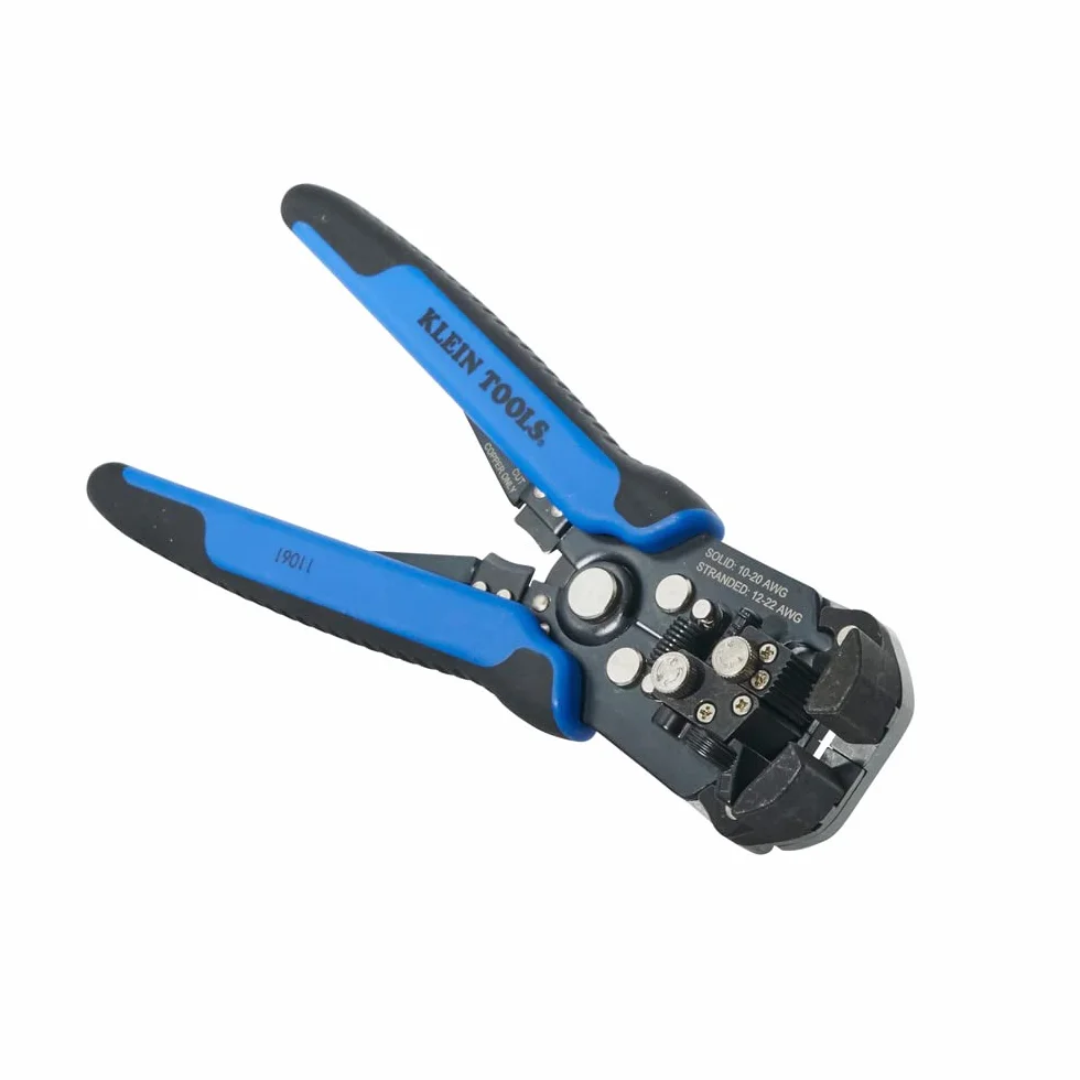 Samoregulujący się ściągacz i obcinacz do drutu, 10-20 AWG Klein Tools 11061, niebieski/srebrny