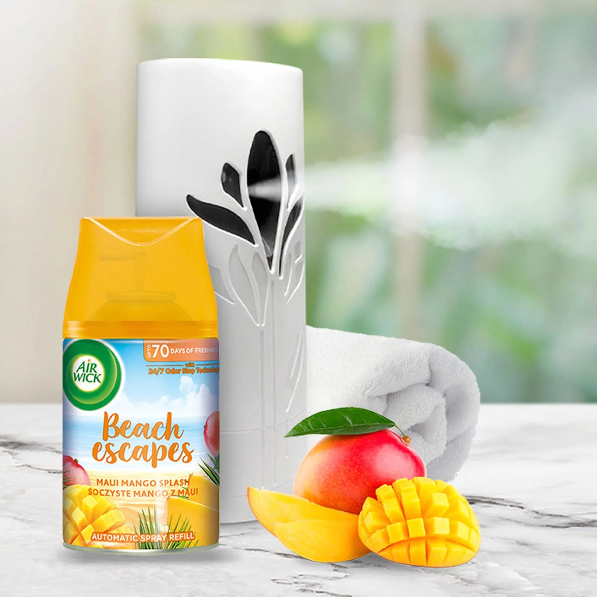 Air Wick Freshmatic Soczyste Mango z Maui/Maui Mango Splash 250ml Komplet