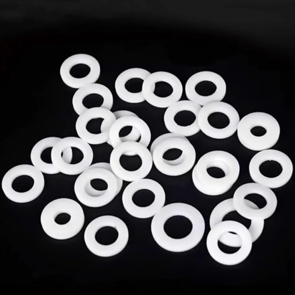 Podkładka płaska okrągła， 50 szt., ID 6 8 10 mm Uszczelka dystansowa do manometru, grubość 2 mm Plastikowy pierścień uszczelniający(27x47x2)