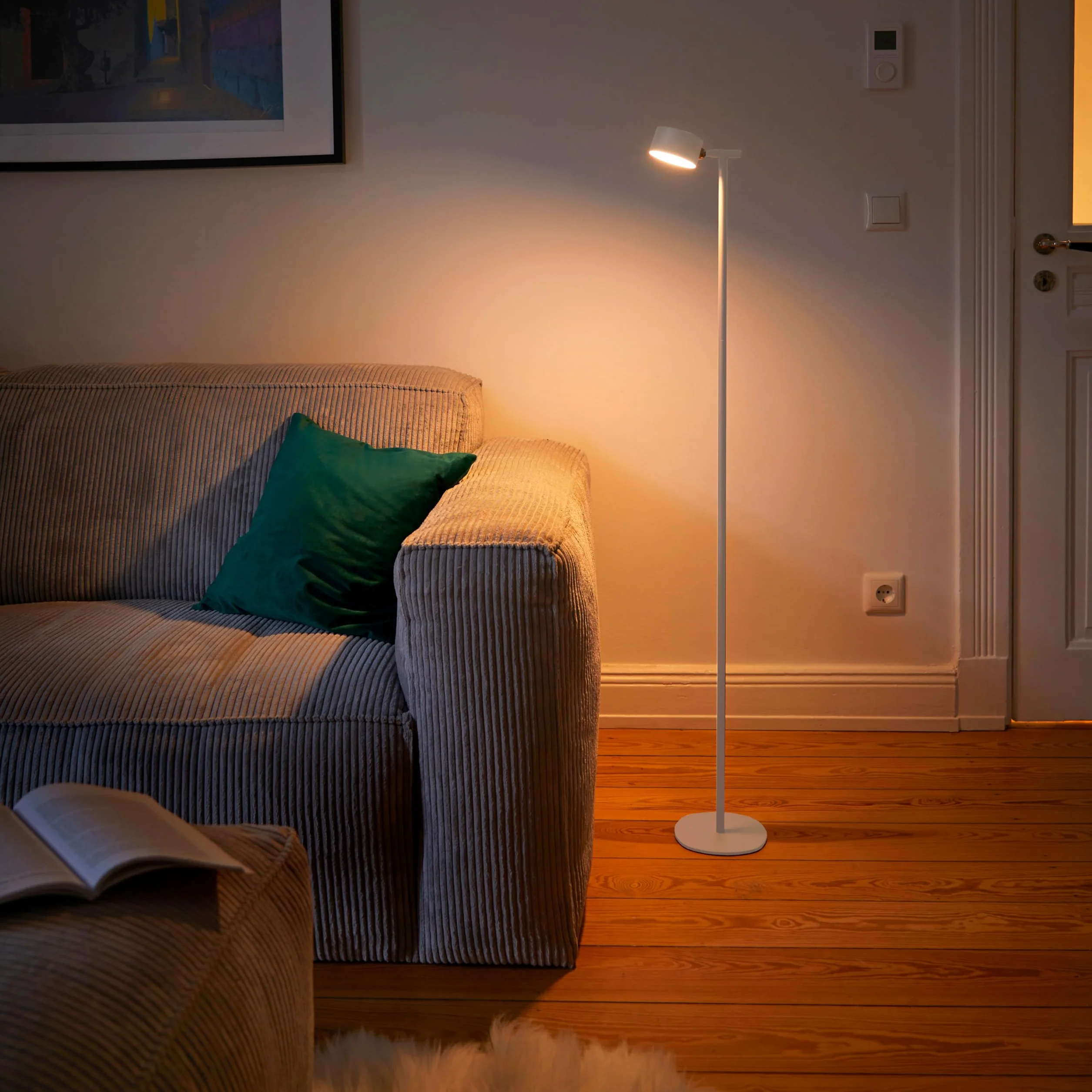 Northpoint Akumulatorowa lampa stojąca LED 3 w 1, lampa do czytania, ściemniana, elastyczna, jako stojąca lampa ścienna i stołowa, ciepłe białe światło (3000 K), do wewnątrz i na zewnątrz, regulacja