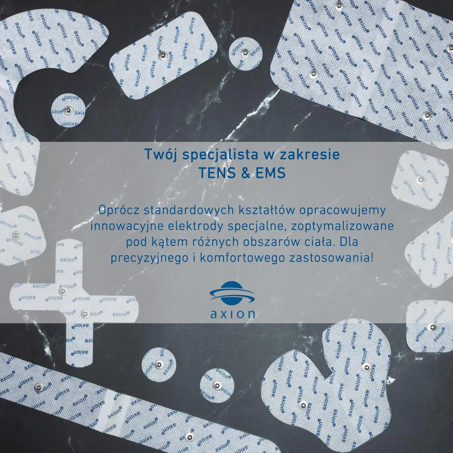 Elektrody TENS na bóle kręgosłupa- pasujące do elektrostymulatorów z zatrzaskiem np. Sanitas Bluetens- 4 szt.