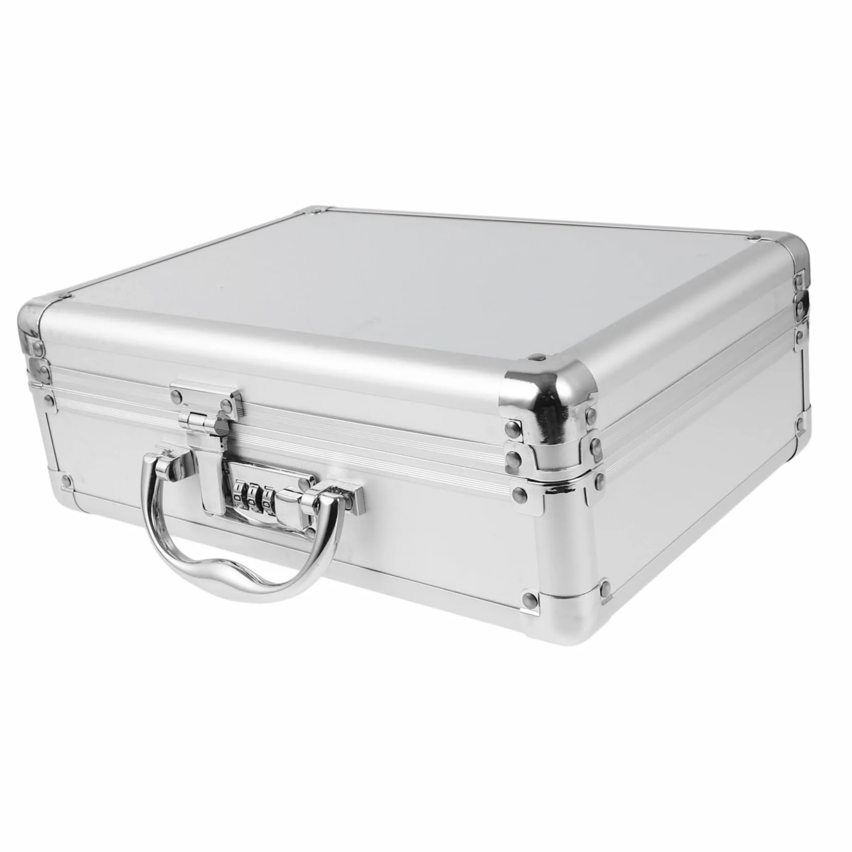 Metalowa Walizka Narzędziowa z Hasłem Przenośna Skrzynka Narzędzia Aluminiowy Organizer Akcesoria Wytrzymała Obudowa Ochronna Wygodny Uchwyt Do Transportu