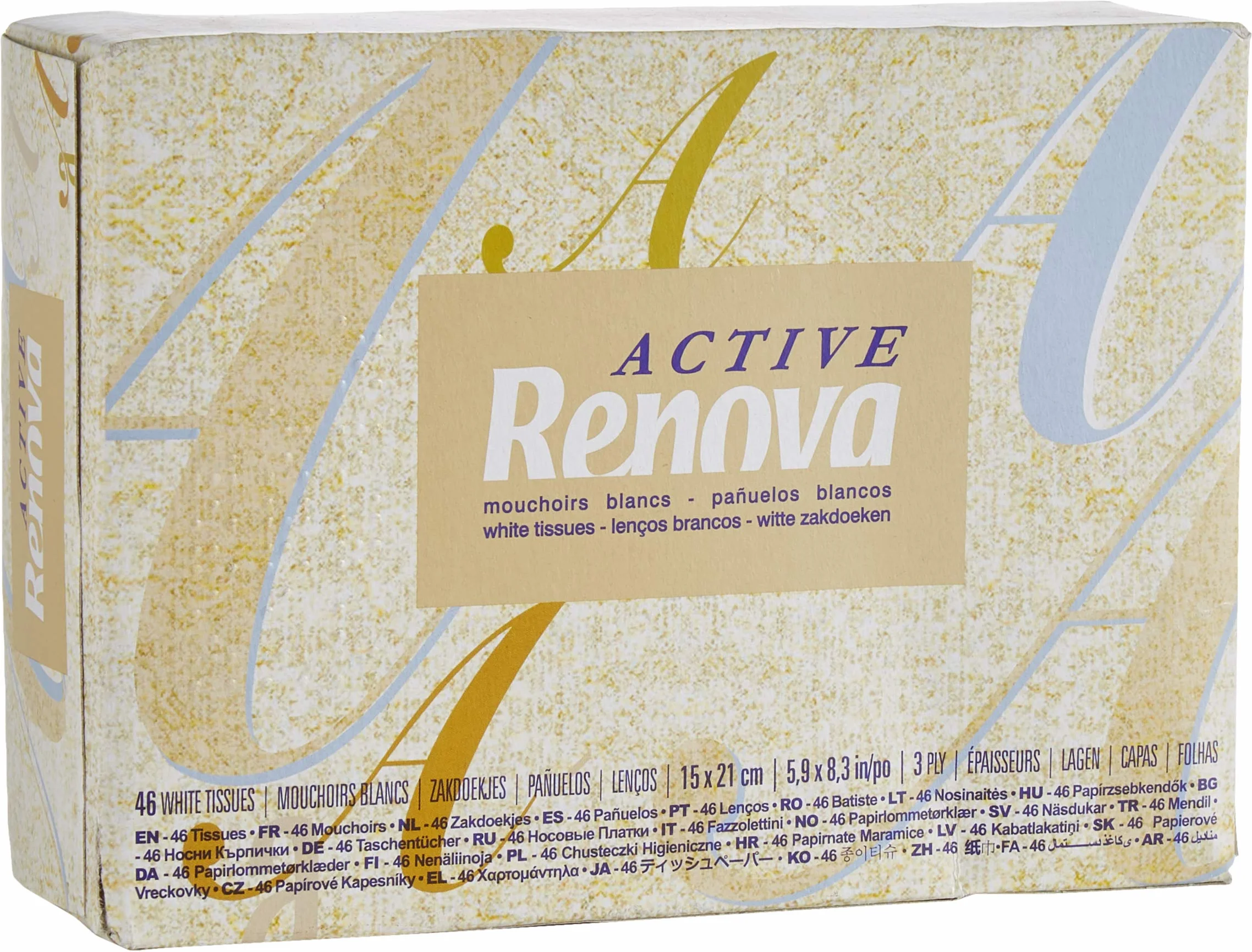 Renova Active 200045585 Chusteczki, Biały, 46 szt.