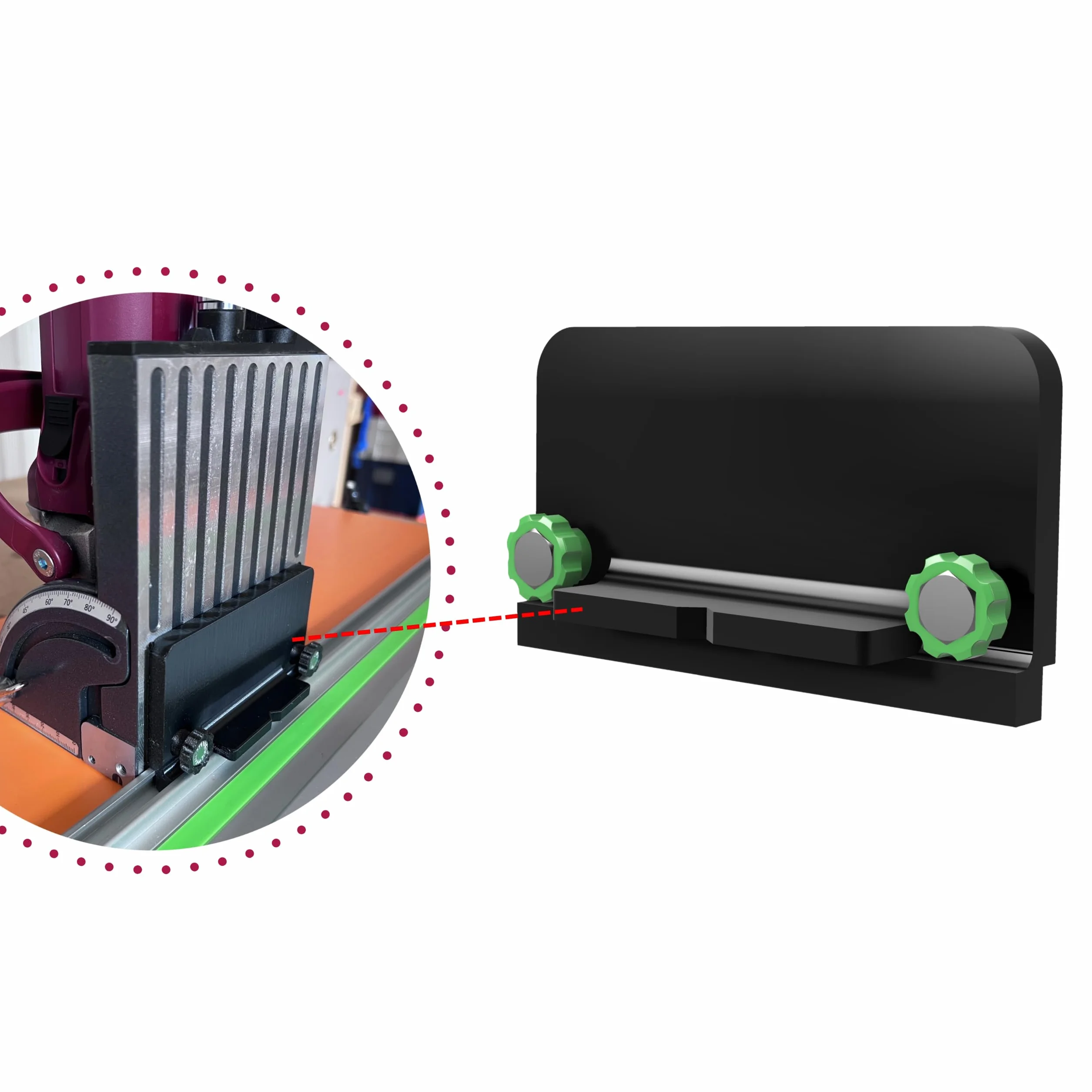 3DHerb Adapter kompatybilny z frezarką lamello Classic X Top 10 i Top 21, pasuje do szyny prowadzącej Festool, najlepsze akcesoria