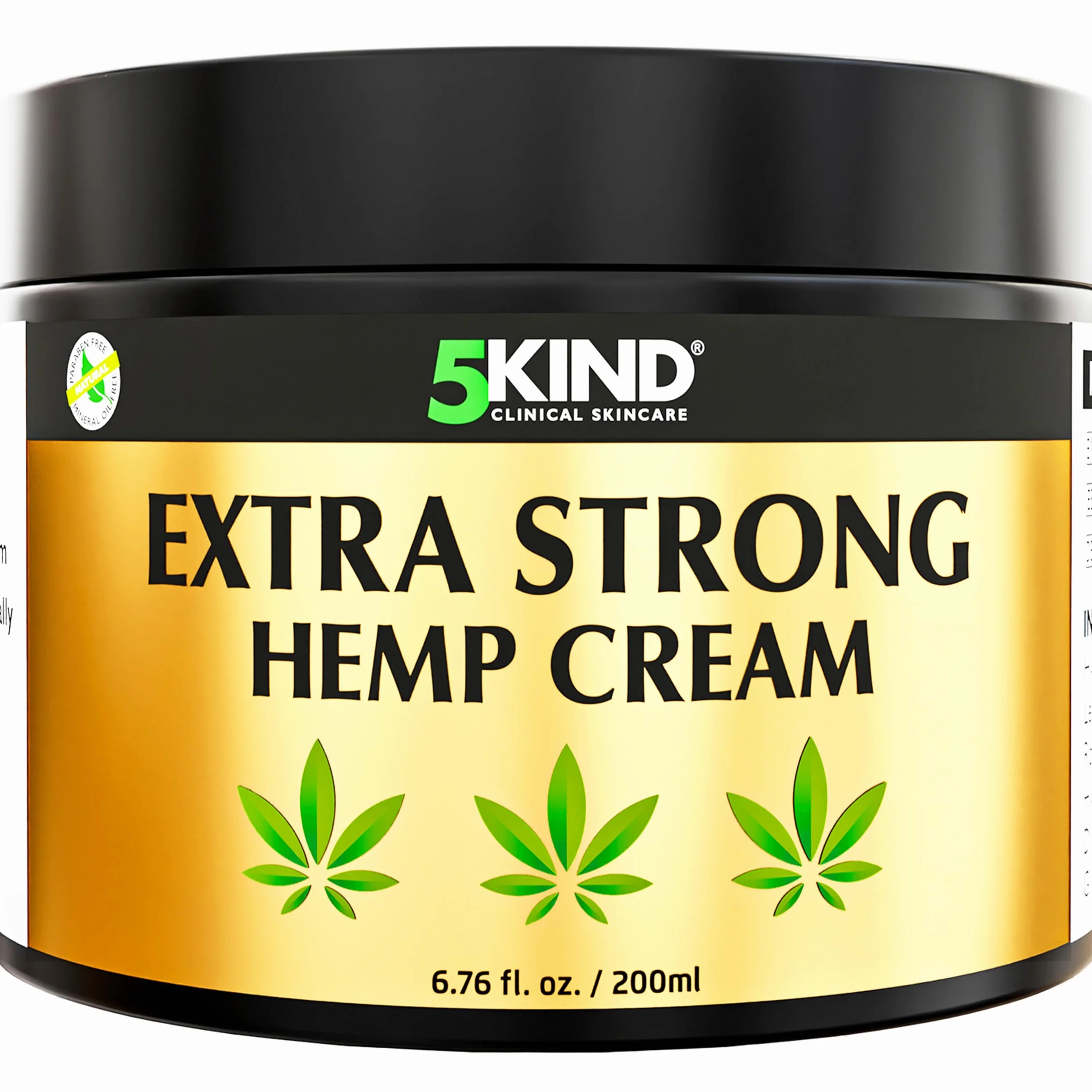 5kind Ekstra Mocny Krem Konopny 200ml - Silny Olej Konopny i Krem Arnikowy - do Masażu Stawów i Mięśni, Dolnej Części Pleców, Stóp, Kolan, Szyi i Ramion - Bogaty w Naturalne Składniki