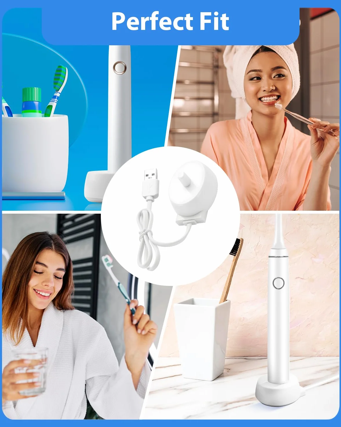 Ładowarka USB do elektrycznej szczoteczki do zębów Oral B, ładowarka, stacja ładująca, gniazdko elektryczne do serii B IO, typ 3757, kabel do ładowania, przenośna, kompatybilna z iO6, iO5, iO4, iO3