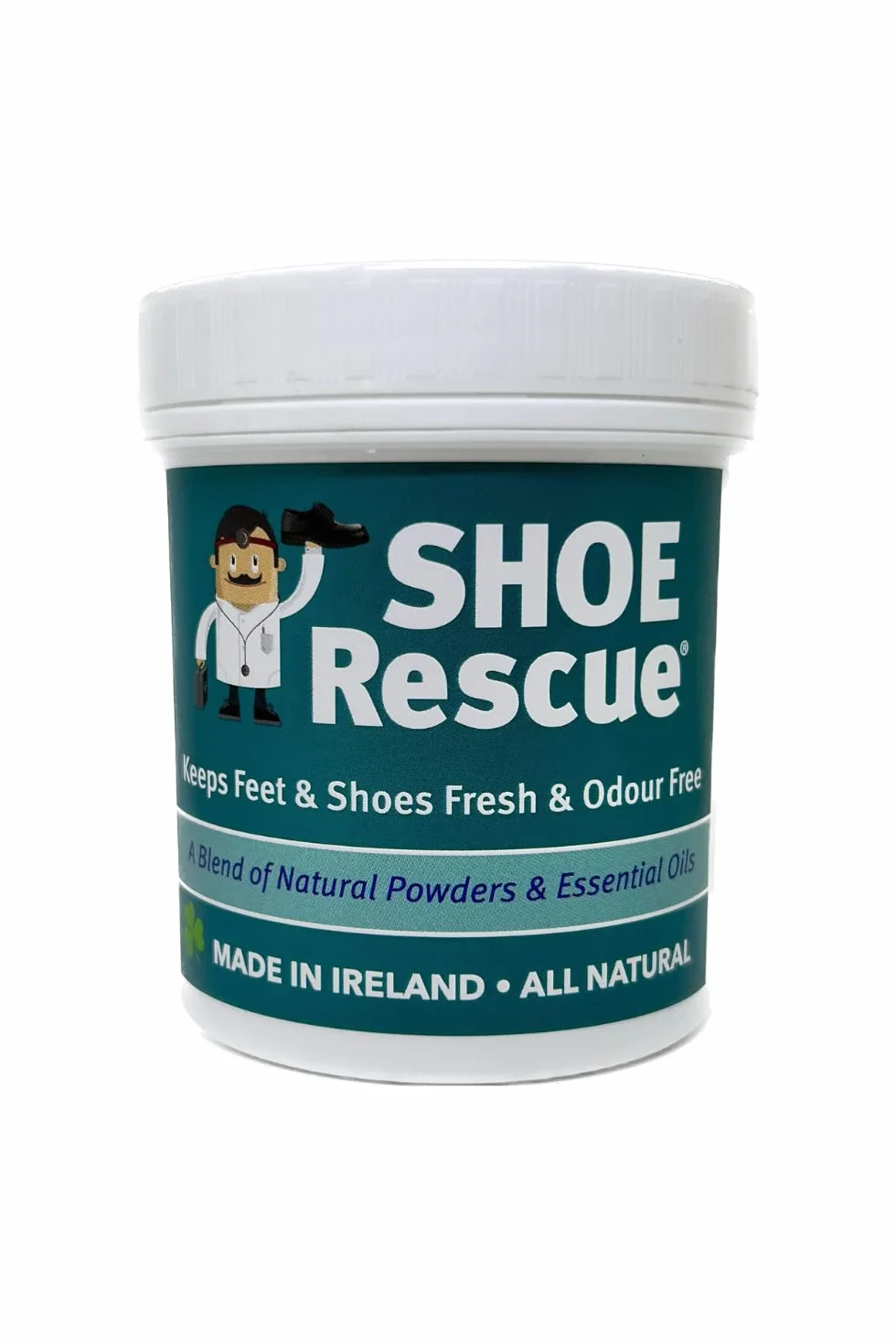 Puder do stóp i butów 100 g – środek do usuwania nieprzyjemnych zapachów stopa i eliminator Shoe Rescue