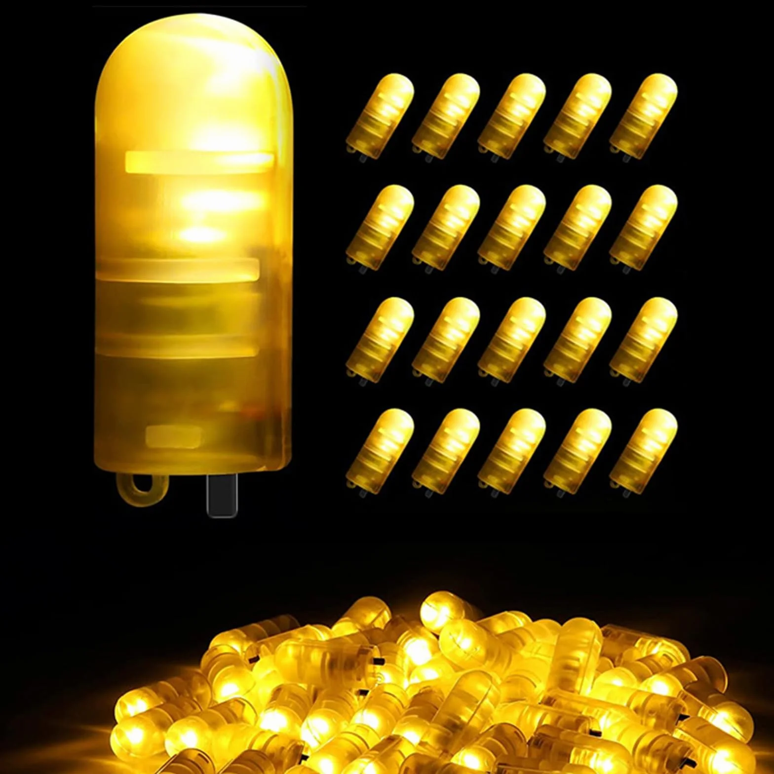 ENLACE Mini żarówki LED do balonów, 20 sztuk żarówek LED zasilanych na baterie, ciepła biel, mini światło LED, żarówka do balonów, latarni papierowych, na wesele, Halloween, Boże Narodzenie, dekoracja