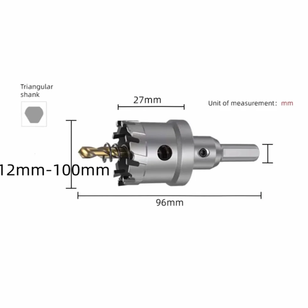 Otwornica Wiertło ze stopu węglika Wykonywanie otworów okrągłych Bit TCT 15 mm ~ 100 mm Stal nierdzewna Metal Drewno, 25,5 mm