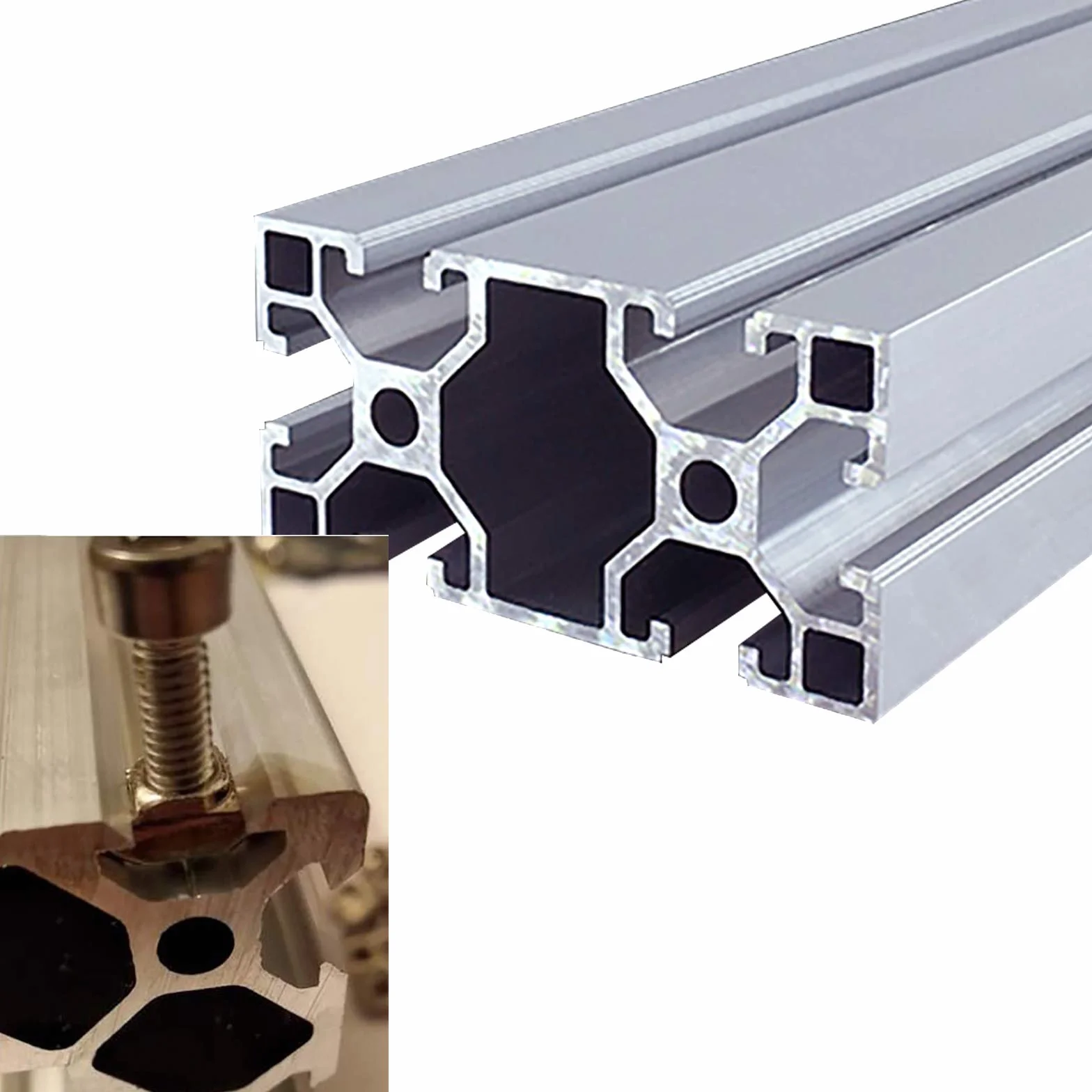 QIMEI-SHOP Nakrętki T M4, nakrętka młotkowa, stal węglowa, do profili aluminiowych 2020 z rowkiem 6 mm, 40 sztuk