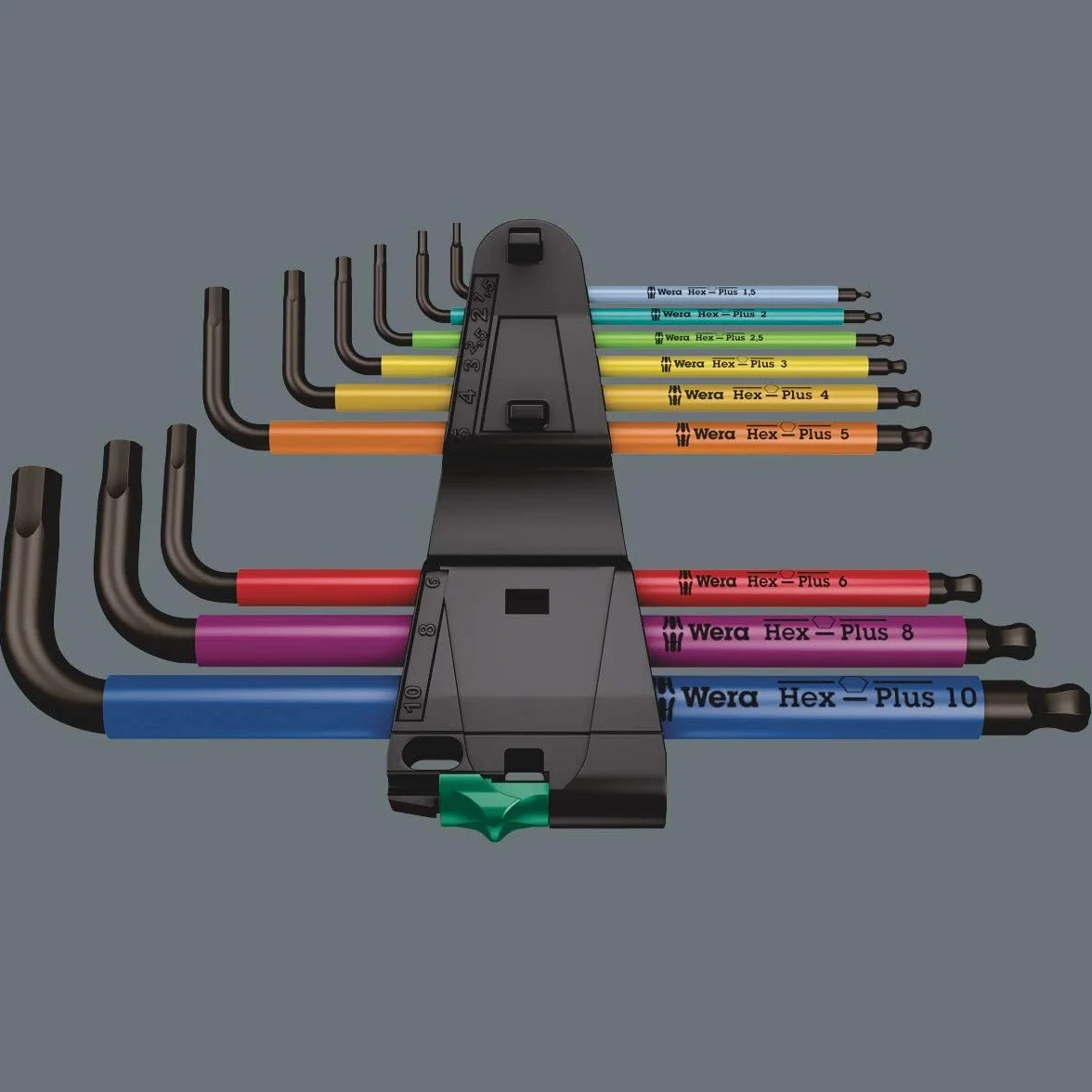 Wera 950/9 Hex-Plus Multicolour 1 Sb Klucze Imbusowe, Wielokolorowy, 22.5 x 7.5 x 1 cm