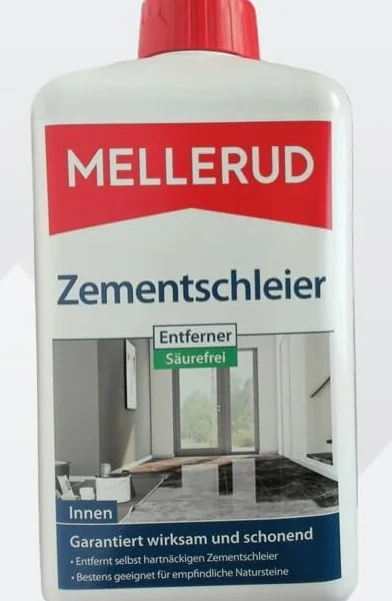 MELLERUD Środek do usuwania cementu i marmuru, 1 x 1 l, skuteczny środek czyszczący do usuwania pozostałości cementu, resztek cementu i wielu innych zabrudzeń – idealny do delikatnych powierzchni