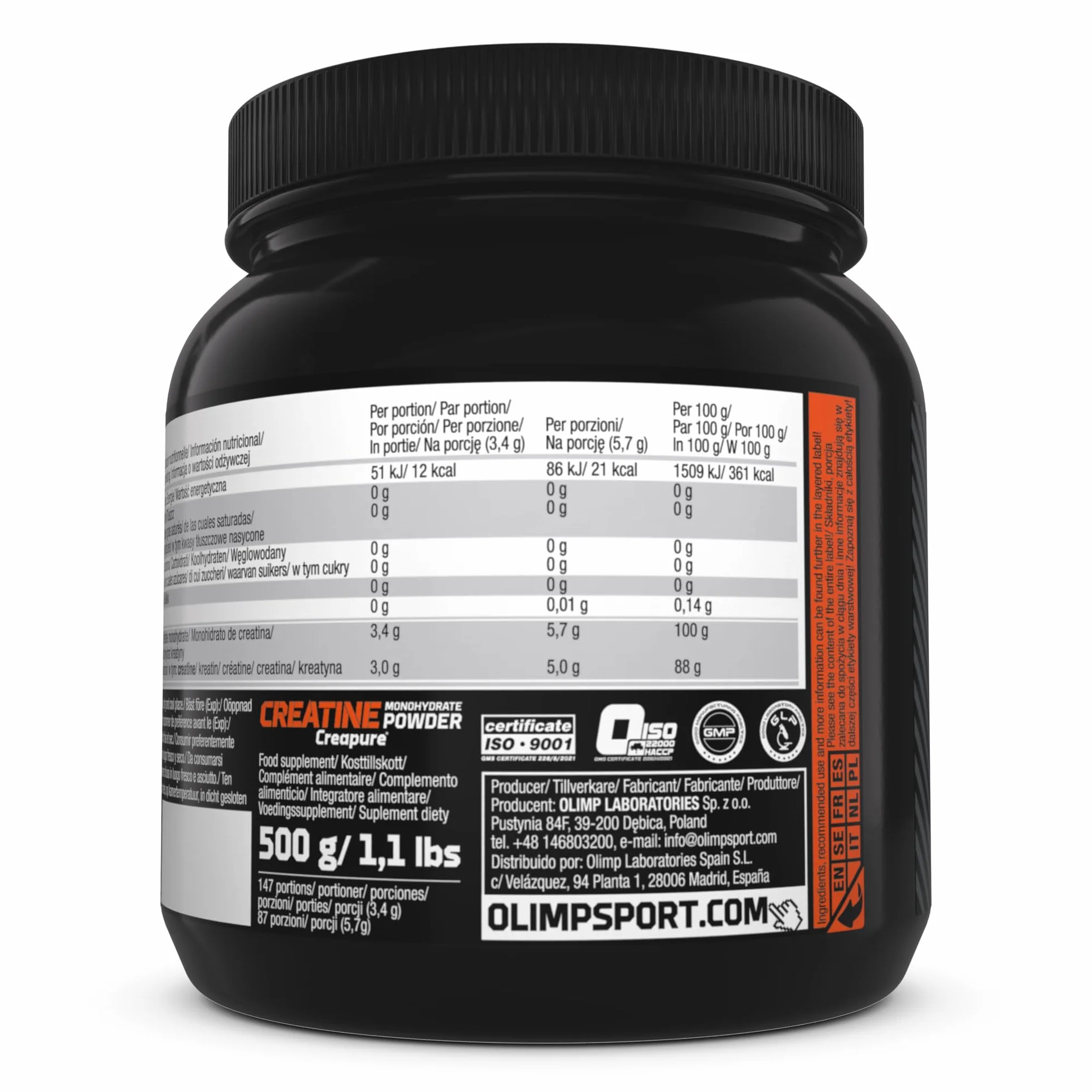Olimp Creapure monohydrat proszek 500 g