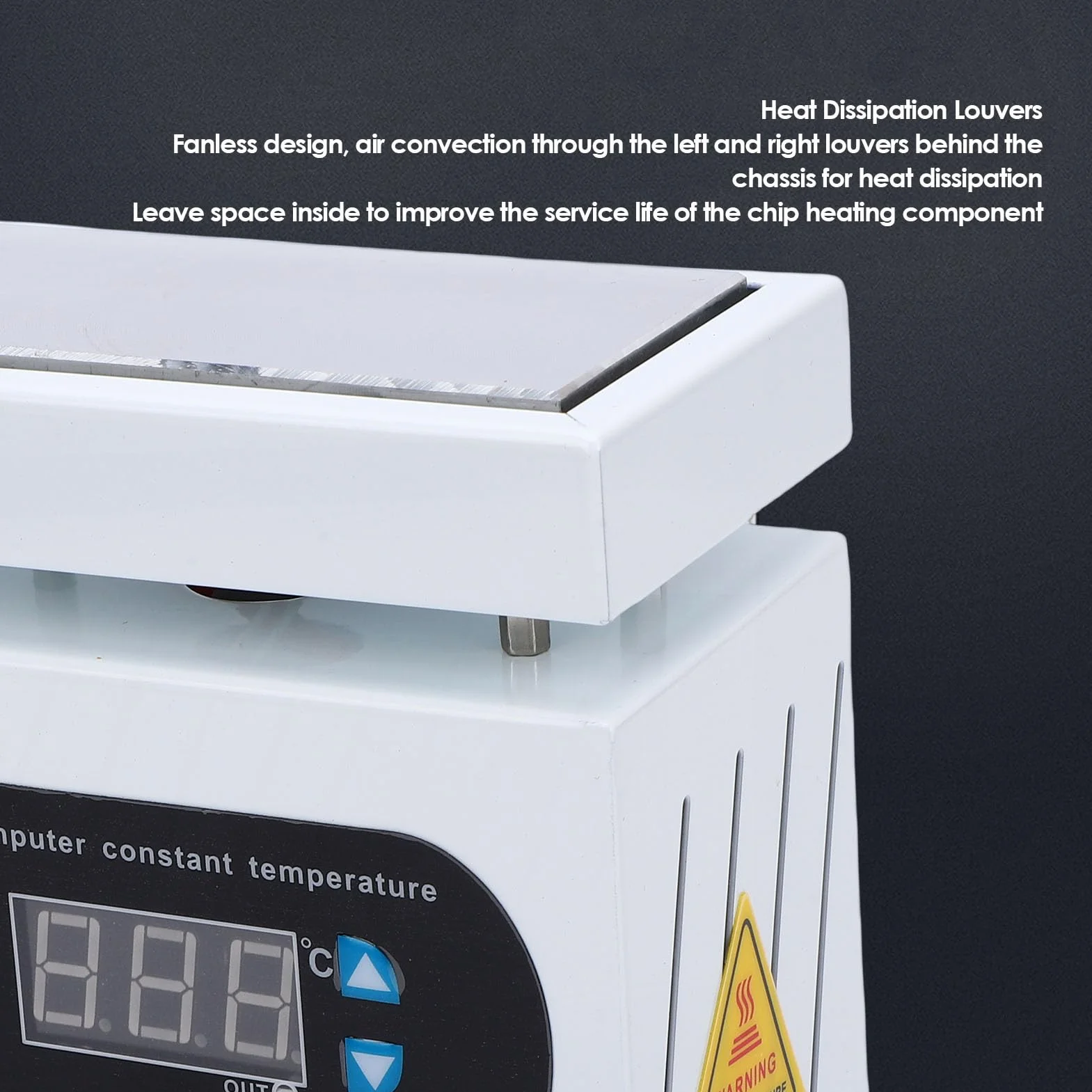 Oumefar Płyta Grzejna do Lutowania Elektryczne Podgrzewanie Wstępne Stacja Lutownicza Elektryczny Podgrzewacz do Lutowania Elektryczna Stacja do Wstępnego 180W 0°C do 400°C (Wtyczka UE)
