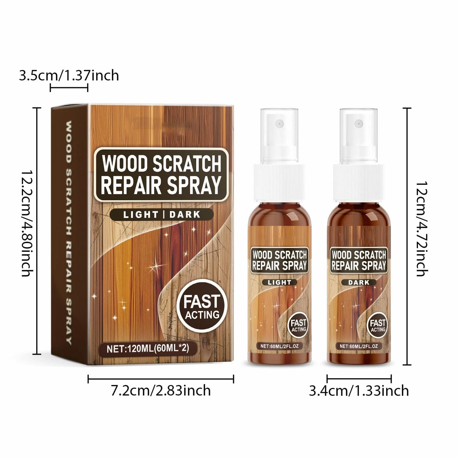Naprawa zarysowa? pod?óg drewnianych, ?rodek do usuwania zarysowa? pod?óg drewnianych | Spray do usuwania zarysowa? Instant Fix | Zestaw do naprawy mebli w sprayu do usuwania zadrapa? Pod?ogi drewnian