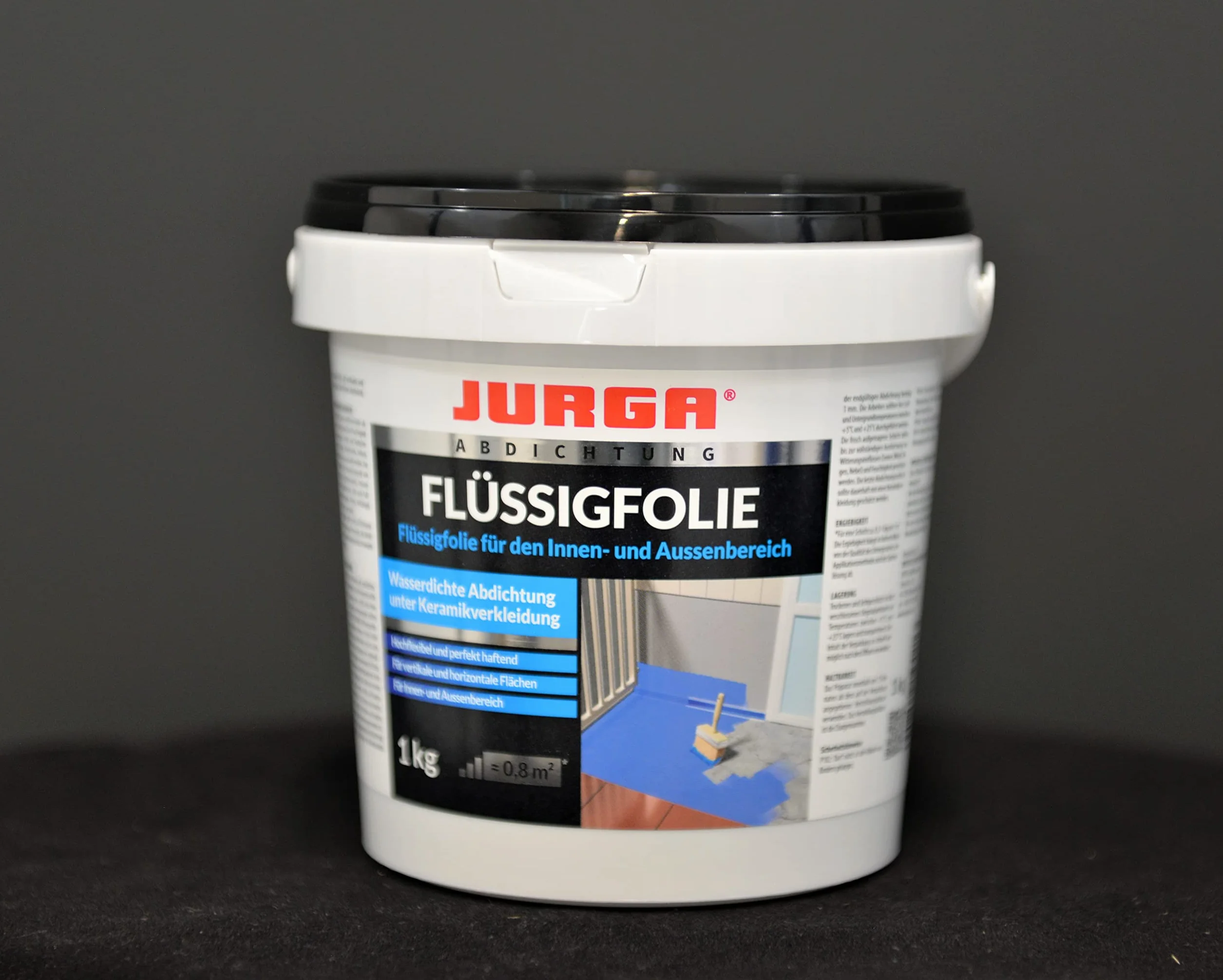JURGA Folmix Folia w płynie 1kg ≈ 0,8m² Hydroizolacja do łazienki i prysznica – folia uszczelniająca na zewnątrz i wewnątrz, nie zawiera rozpuszczalników