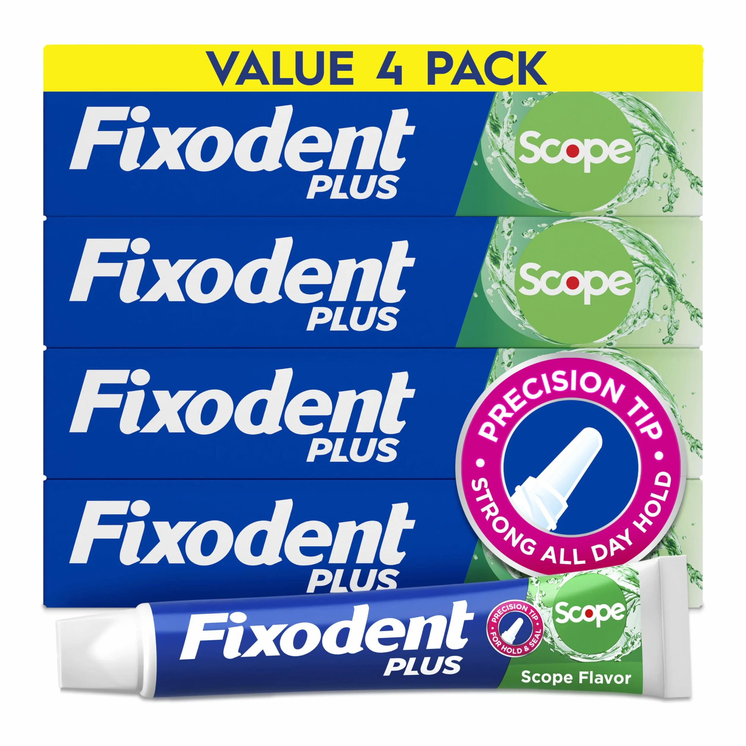 Fixodent Plus Scope Secure klej do protez 57 ml (opakowanie 4 szt.)