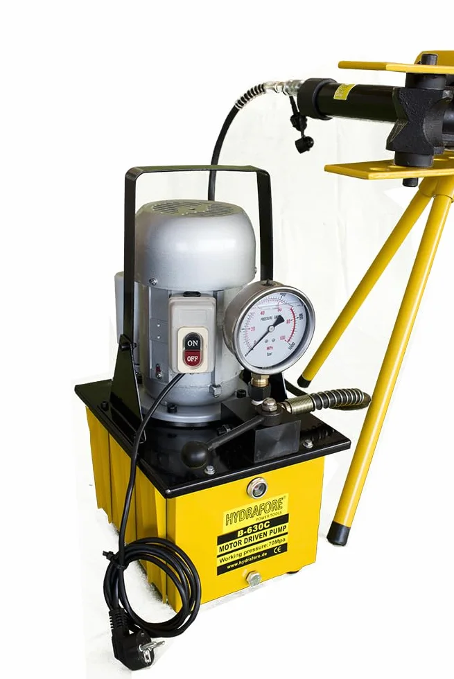 Hydrauliczna giętarka do rur 1/2"-2", 21,3-60 mm, metalowa, żółta, 148 funtów, 1 sztuka