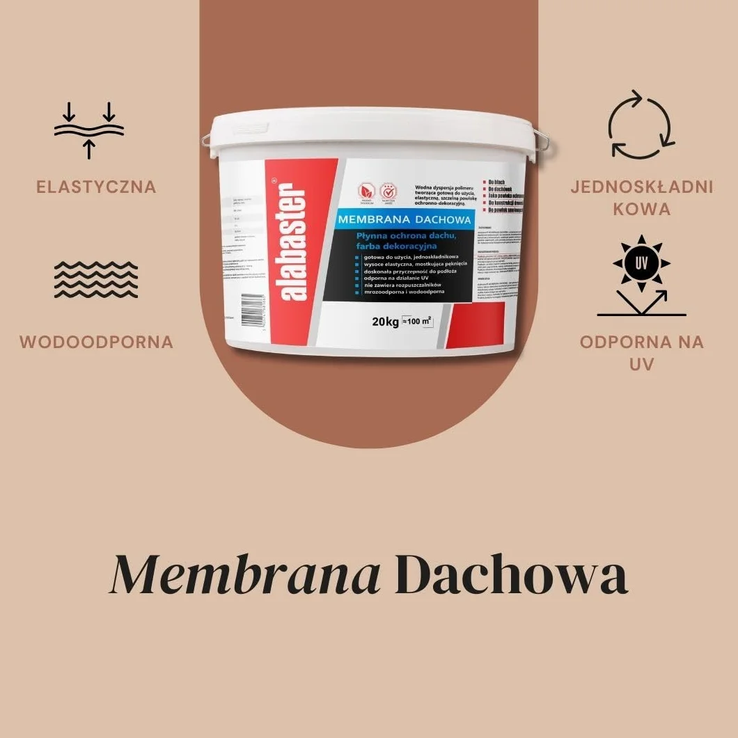 FARBA DEKOR MEMBRANA DACHOWA PŁYNNA ALABASTER 4KG