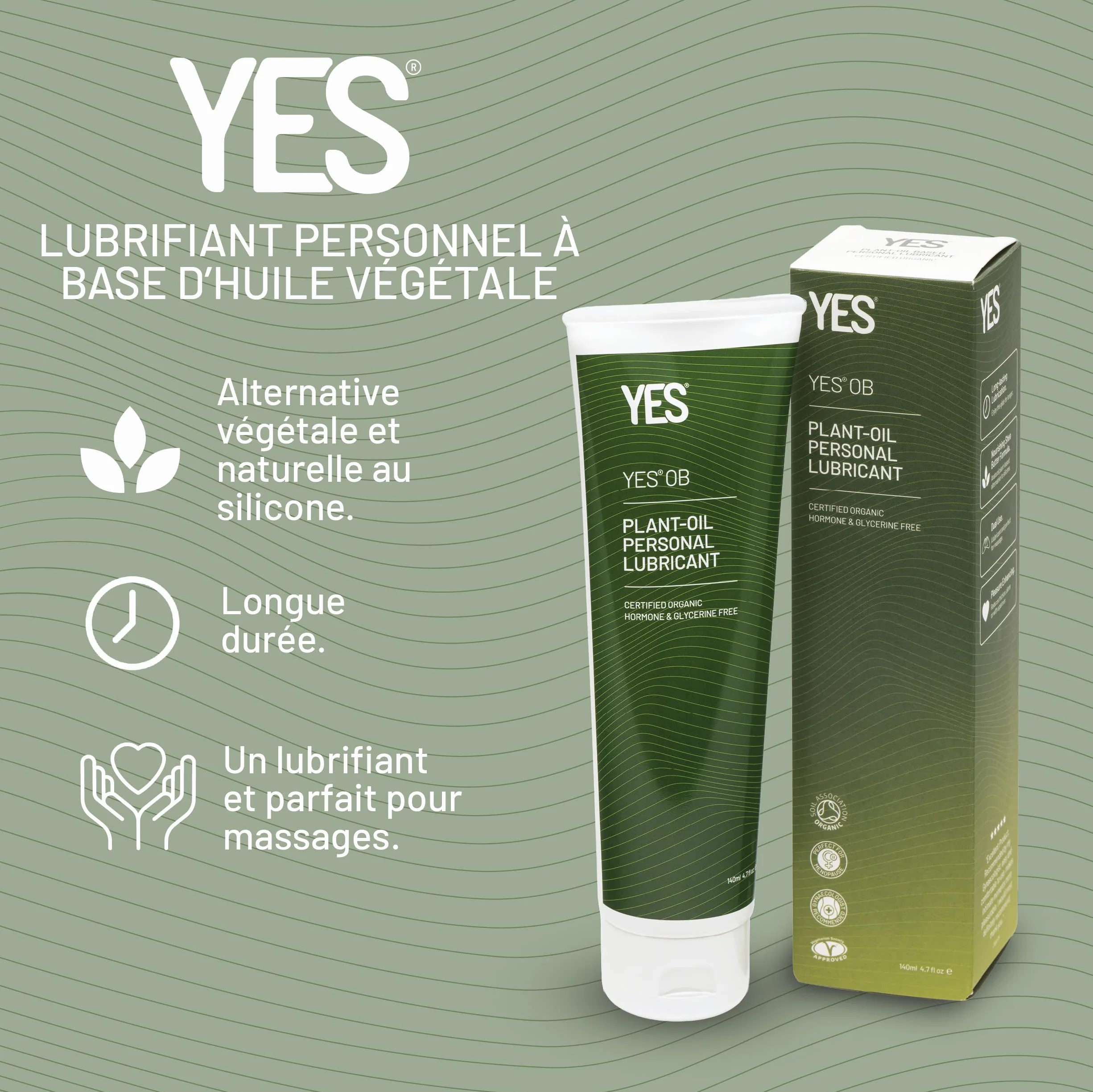 The Yes Yes Plant Oil Based Personal Lubricant, przezroczysty, 140 ml