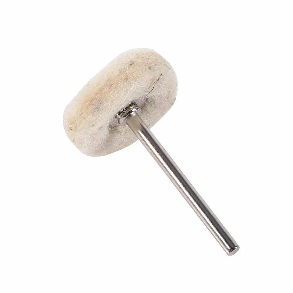 Yosoo 10 szt. 25 mm wełniany filc polerski tarcza polerska, wiertło polerskie w kształcie litery T szczotki szlifierskie z uchwytem do narzędzia obrotowego