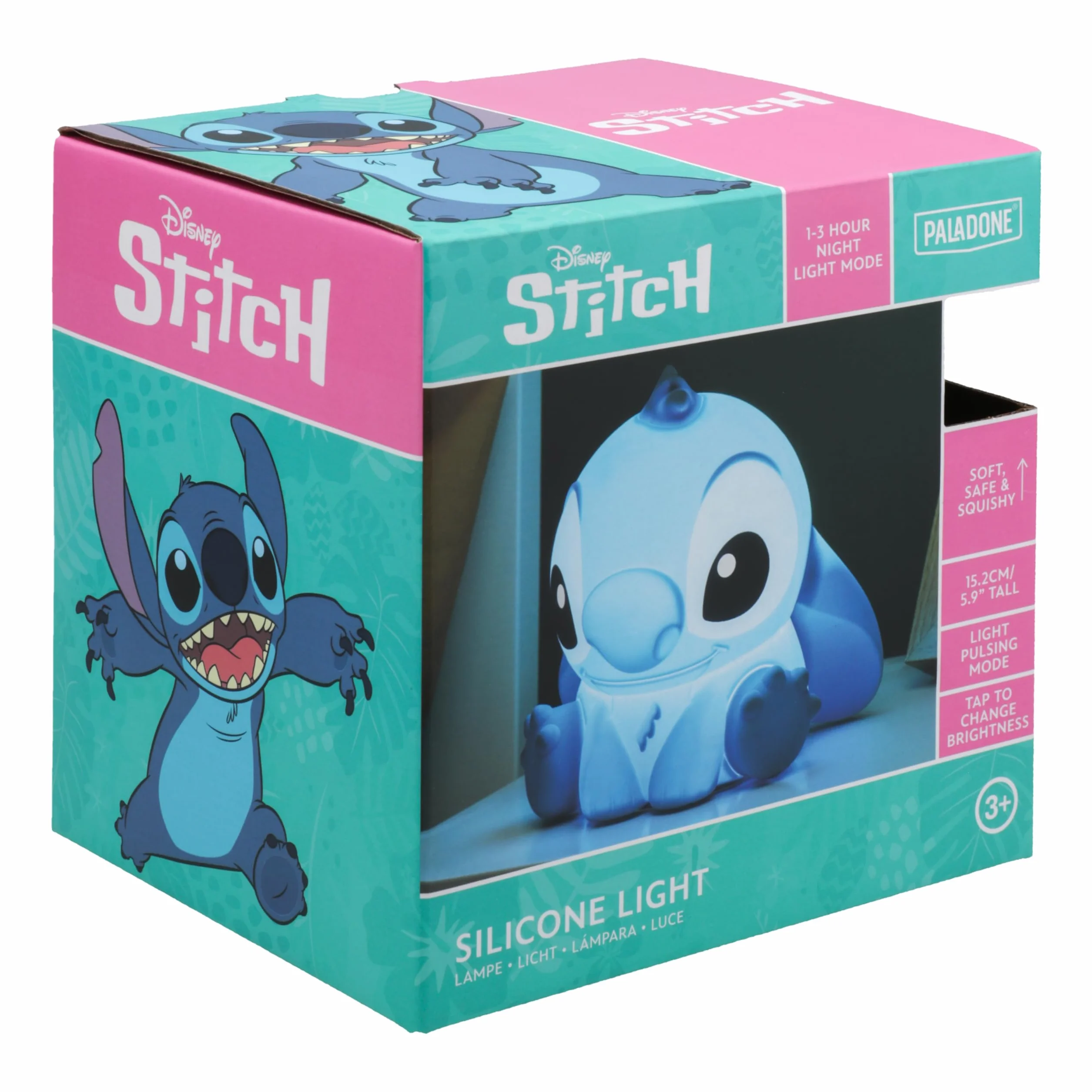 Stitch Squishy lampa – oficjalna licencja Disneya wolnostojąca lampa biurkowa, dekoracja pokoju gier i towar dla chłopców i dziewcząt, akcesorium prezentowe do pokoju zabaw i sypialni, Paladone