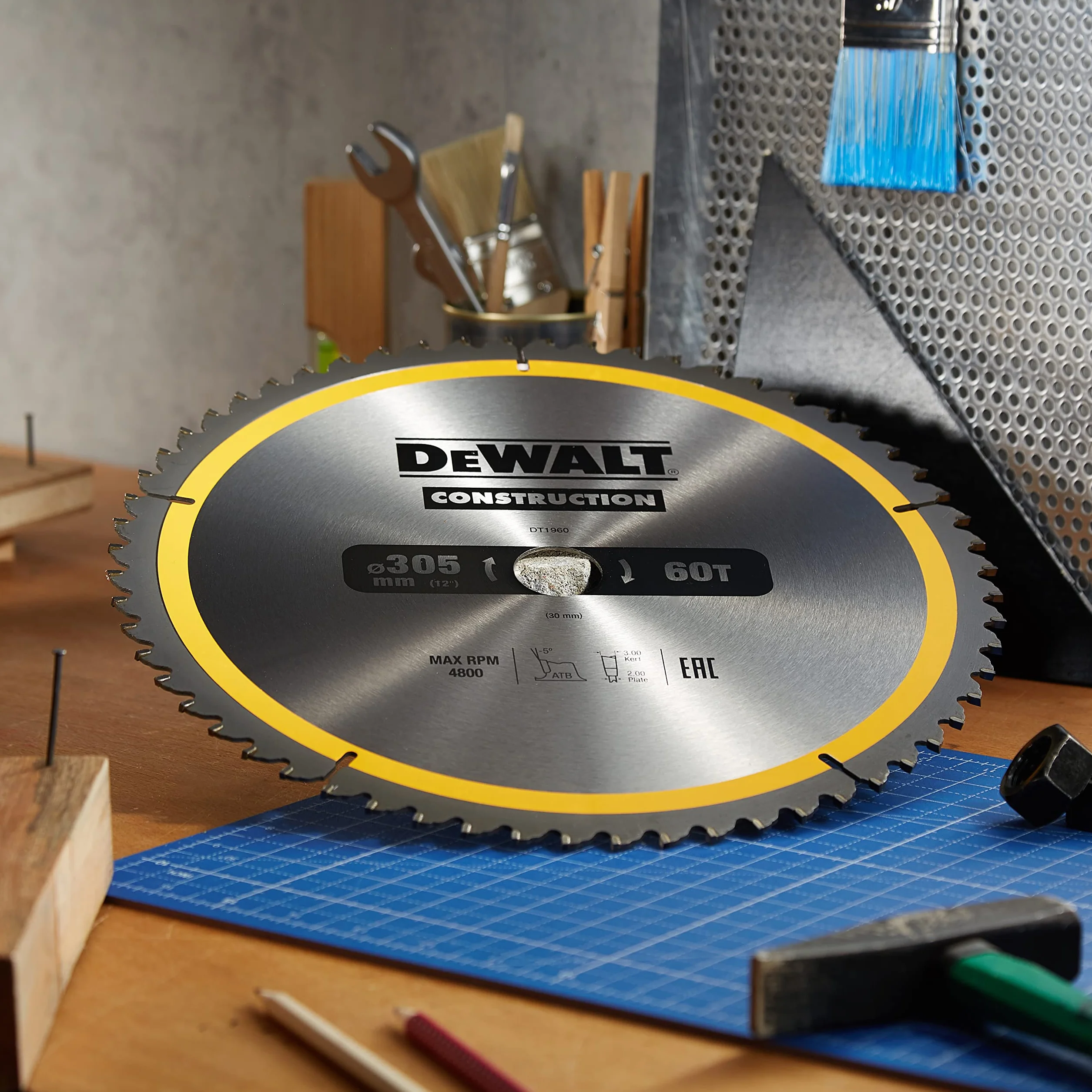 DT1960-QZ Dewalt Construction Circular Saw Blade 305 X 30mm 60t