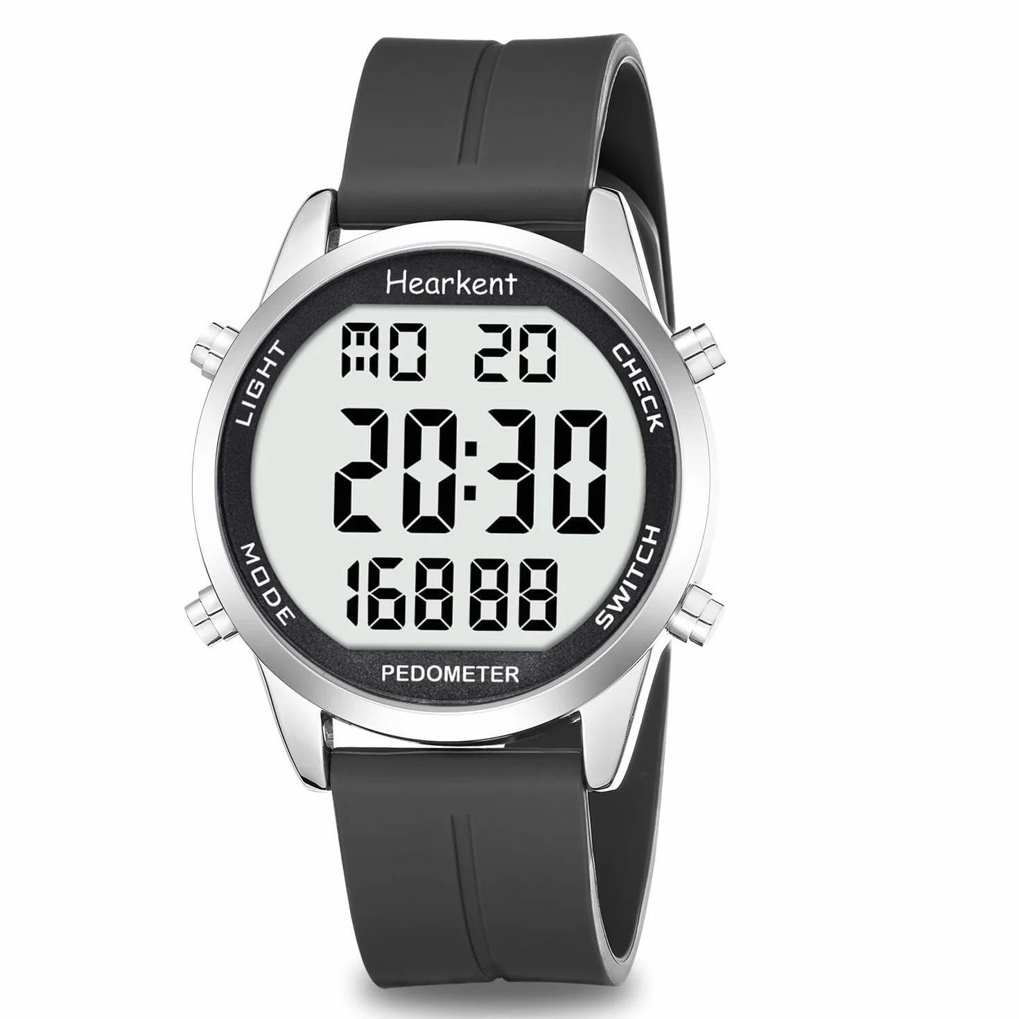 Krokomierz zegarek do chodzenia dla seniorów bez Bluetooth nie wymaga aplikacji z licznikiem kalorii kroków i dużymi cyframi LCD