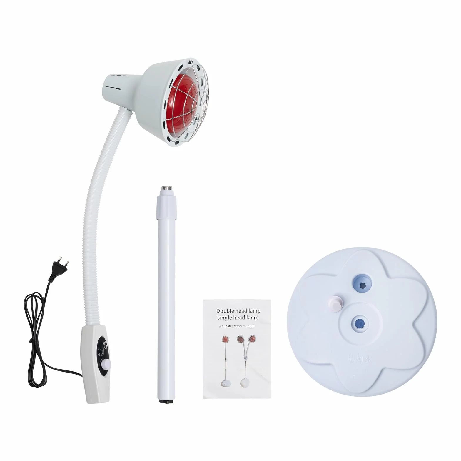 Świecąca podgrzewana lampa na podczerwień, stacja stojąca lampa grzewcza terapia światłem do salonu piękności i użytku domowego 220V 275W 1 sztuka