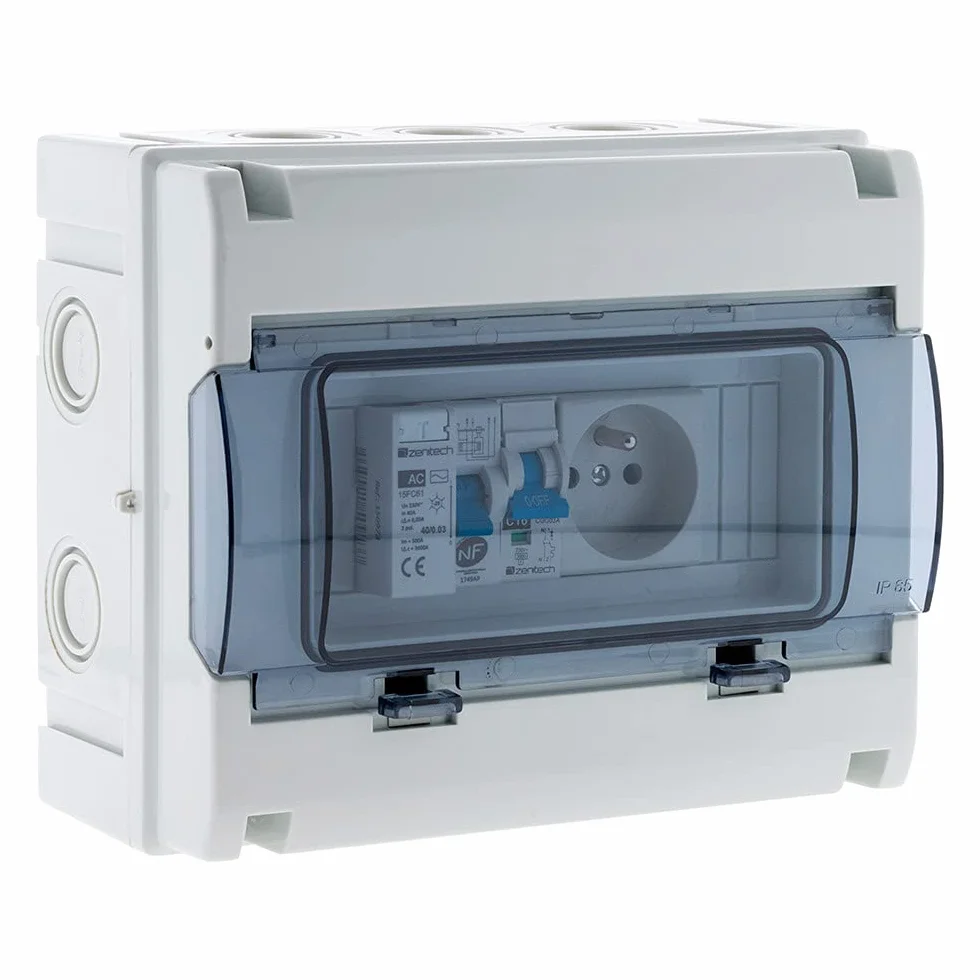 Zenitech 150217 walizka elektroniczna, wodoszczelna, IP65, 8 modułów, biała