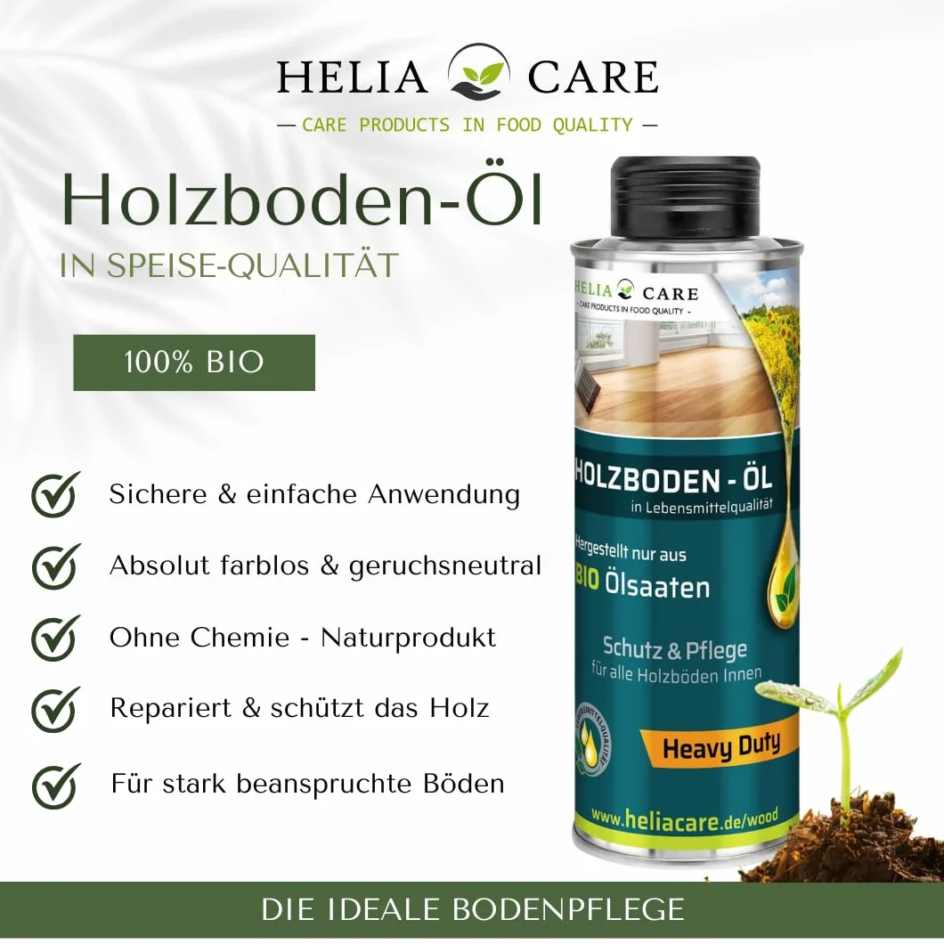 Bio olej do drewna Heavy Duty 0,75 l – naturalny olej do parkietu bezbarwny Made in Germany