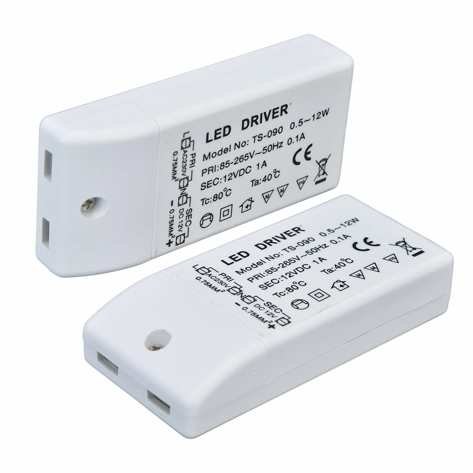 Sterownik LED 12V 12W, Transformator Zasilania ABS, Ochrona Przed Przegrzaniem, 1A DC, 85-265V AC, 90x40x20mm
