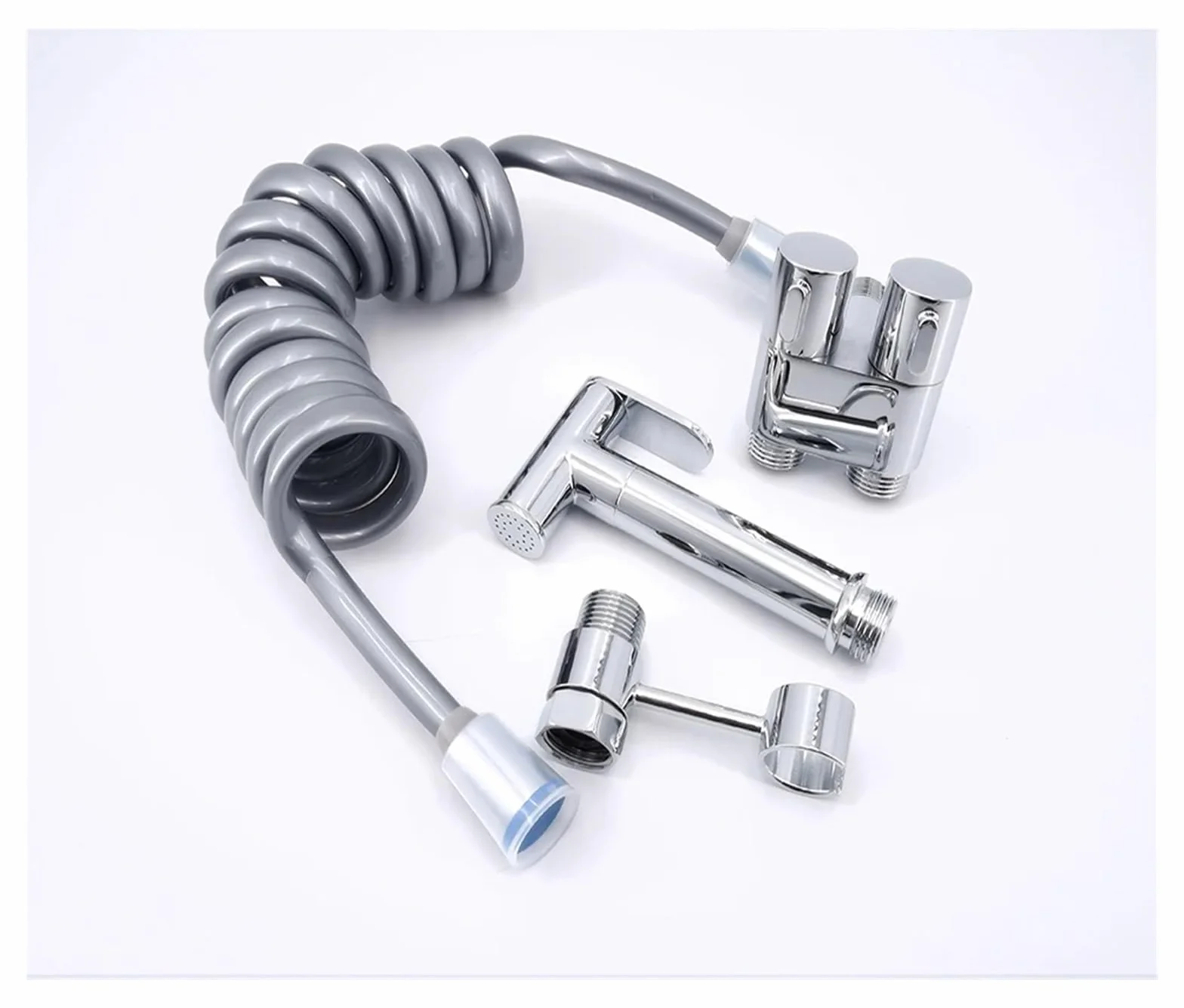 Mosiężne baterie bidetowe, zestaw bidetowy ręczny, dźwig toaletowy, higieniczny prysznic łazienkowy, chromowany, bateria umywalkowa, chromowana bateria bidetowa,Chrome Bidet Faucet-A