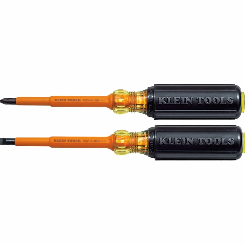 KLEIN TOOLS 2-częściowy zestaw 10 cm izolowanych śrubokrętów Klein Tools 33532-INS