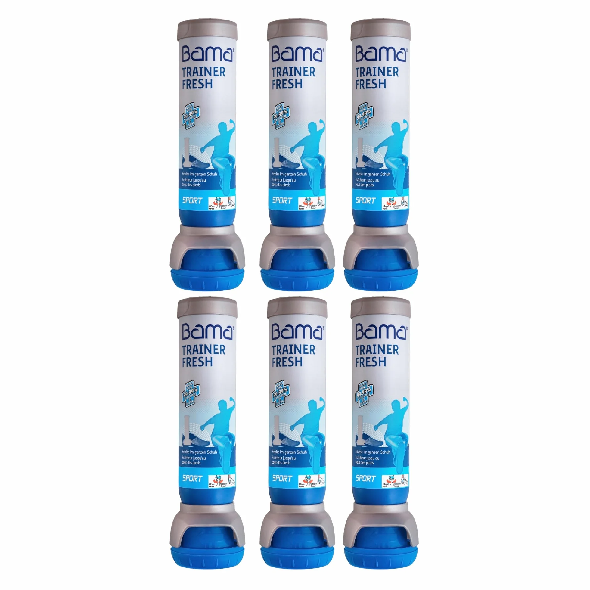 Dezodorant Odświeżający do Butów - Neutralizujący Zapachy Spray do Butów, Zapewniający Higienę i Świeżość, Zestawy 6x100 ml - BAMA