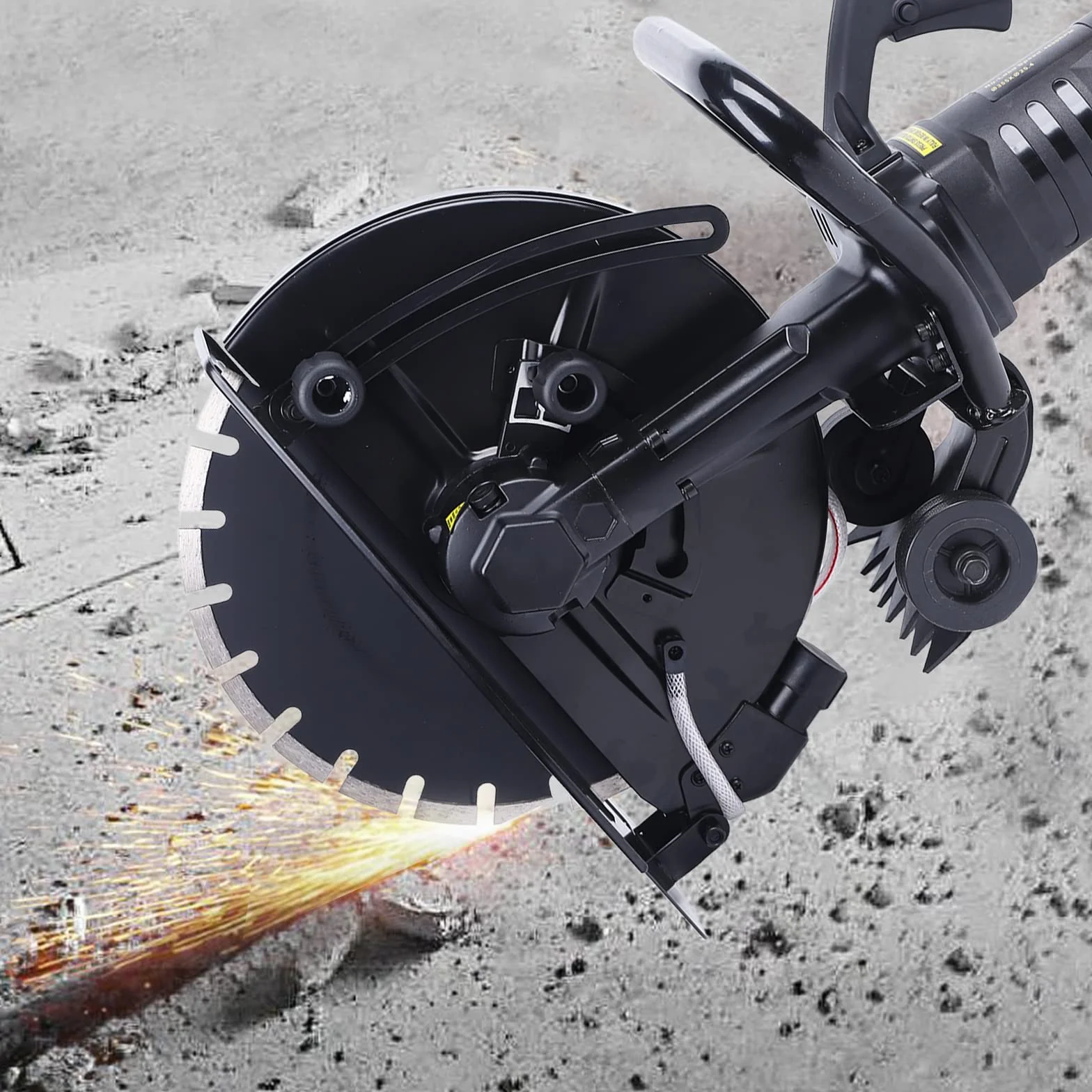 Ręczna piła tarczowa, 3200W 355mm Piła do betonu, 4800rpm Piła do drewna, szlifierka do betonu 4m długość kabla, maszyna do cięcia płytek 10 cm Głębokość rowka