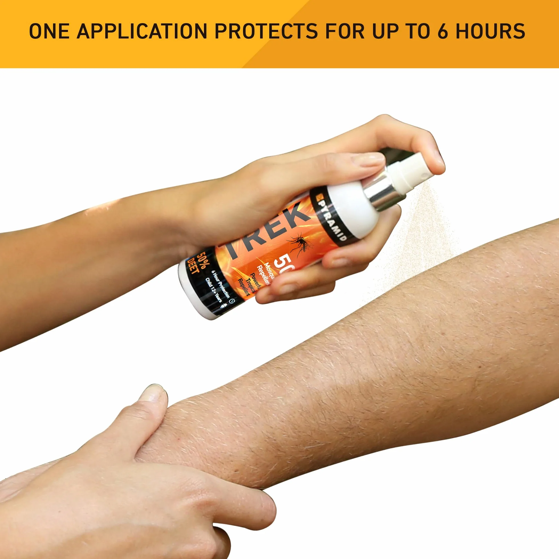 Pyramid Trek Spray odstraszający owady 50% DEET bezzapachowy ochrona 6h dla dzieci od 12 lat 3 szt.