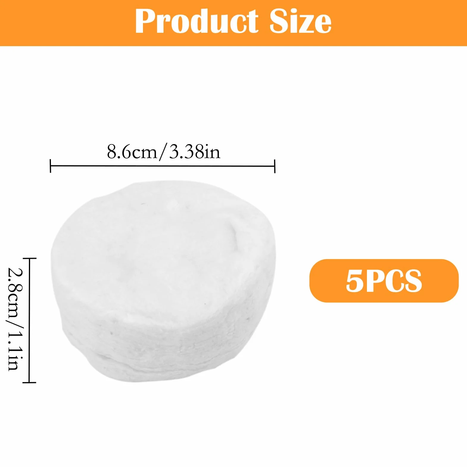 5 szt. Gąbka ceramiczna do kominka bioetanolowego, akcesoria ceramiczne do bioetanolu, kominek na stół wewnętrzny, kominek na bioetanol, wełna szklana, 8,6 x 8,6 x 2,8 cm