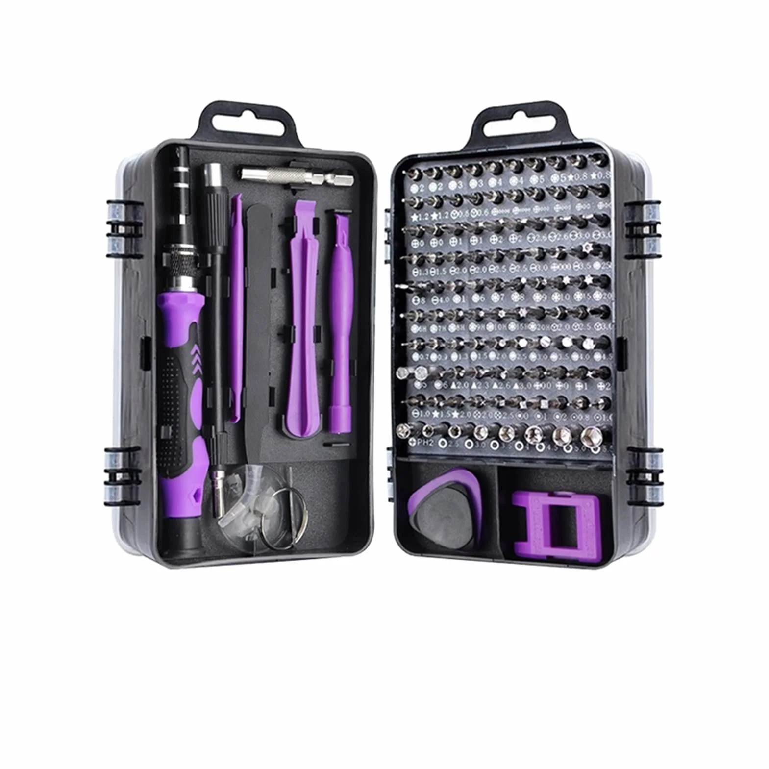 Generic Zestaw wkrętaków 115 w 1 Bity wkrętaków magnetycznych Narzędzia do naprawy komputera przenośnego Precyzyjny śrubokręt sześciokątny(115Purple)