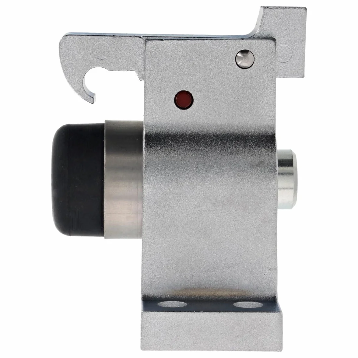 Stoper do drzwi z litego aluminium FE-TS001 srebrny z hakiem zbierającym