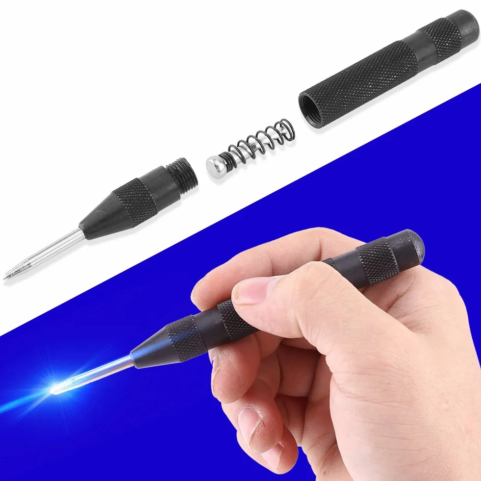 Automatyczny punktak, 12,7 cm Automatyczny punktak uderzeniowy Metal/drewno/szkło wgniecenie