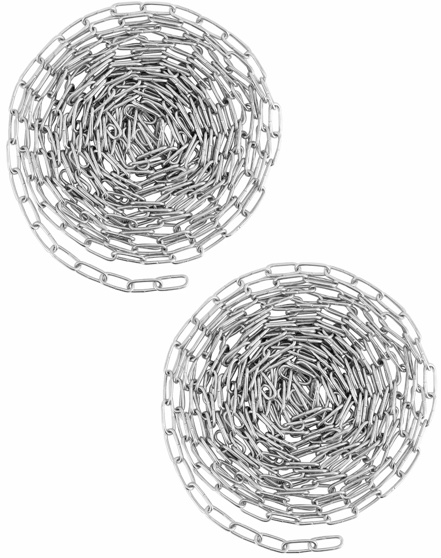 QWORK® Łańcuch ze stali ocynkowanej - Ø 2 mm - 5 m - odporny na rdzę - na sznurek do bielizny/wiszące rośliny/łańcuszek dla psa/zapięcie rowerowe/dekoracja DIY